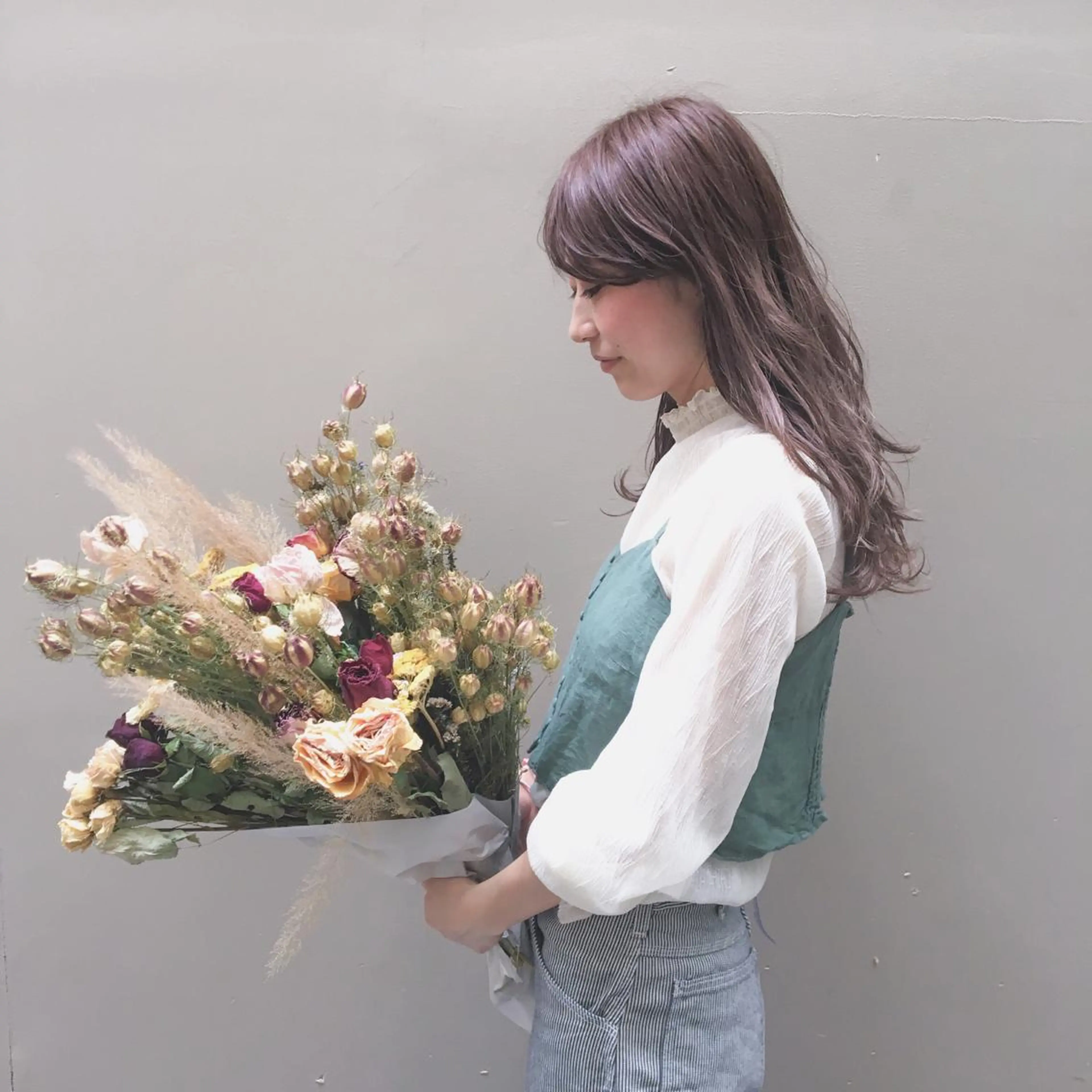 ロング カラー カット パーマ 堀江/心斎橋/西大橋 四ツ橋【Vers】のヘアスタイル