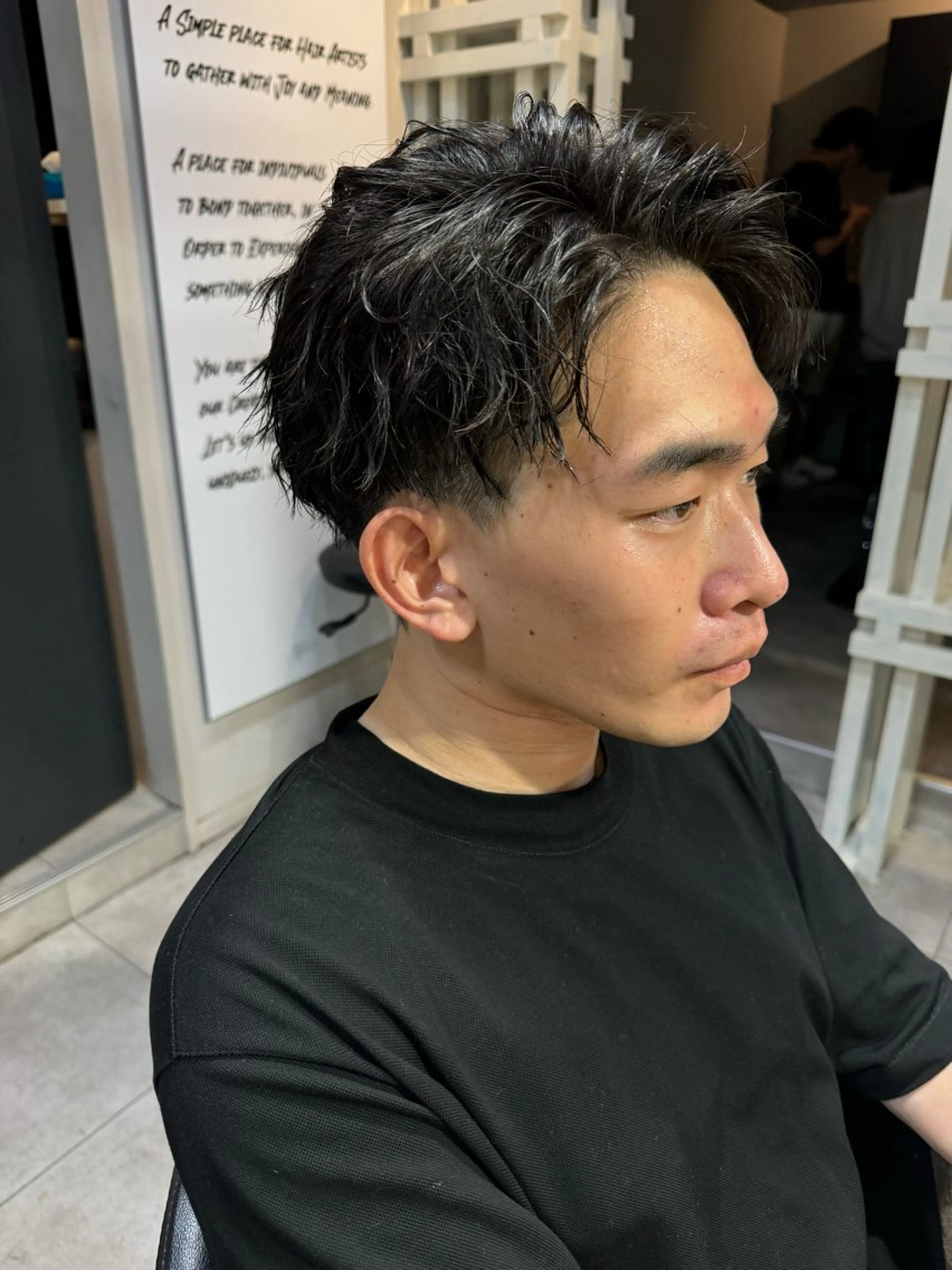 ショート パーマ メンズ メンズパーマ カット パーマ トリートメント Dxxxx III所属・女性目線の大人 メンズ*Ayakaのヘアスタイル