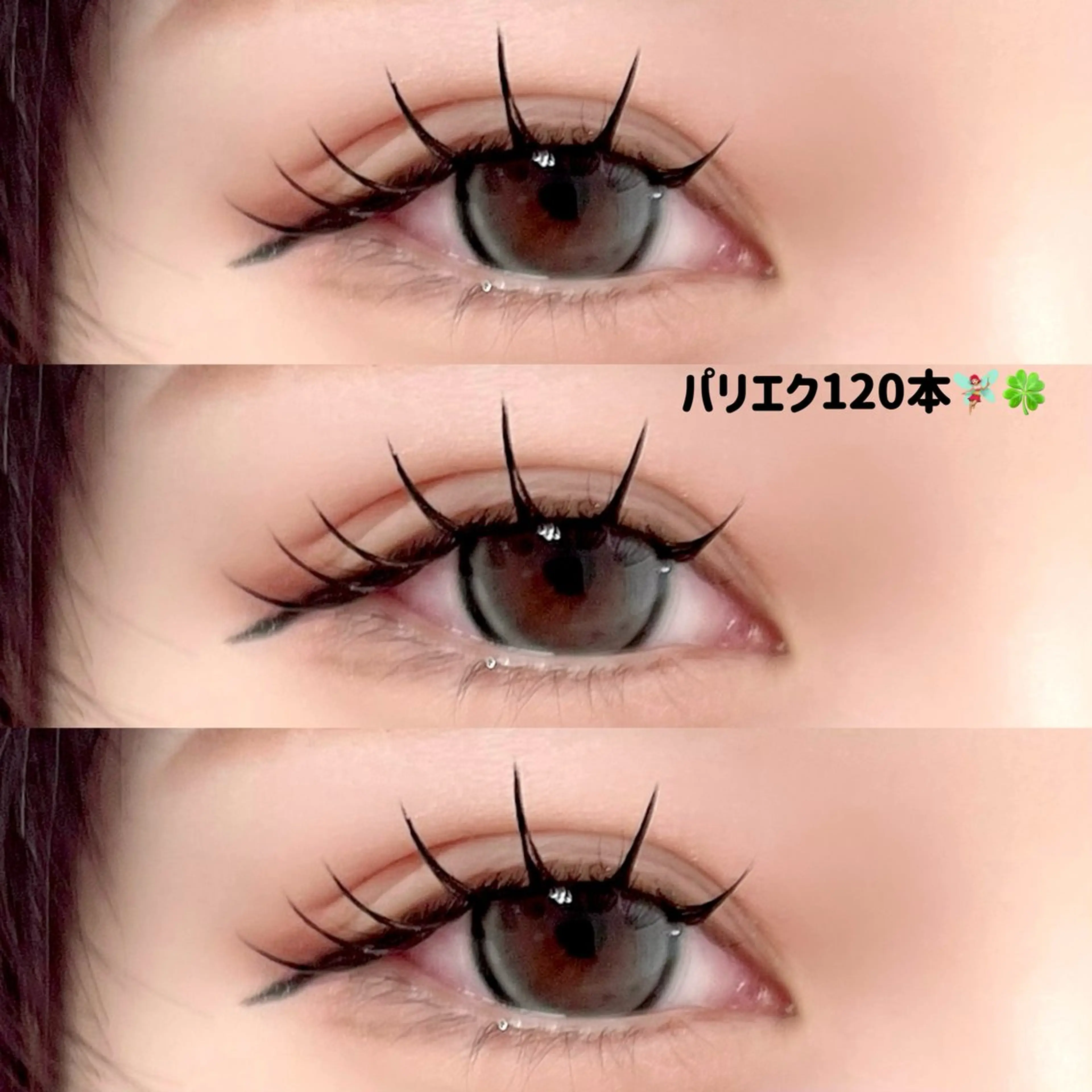 【SALE】パリエク☆フラットラッシュ120本(アイシャンプー、コーティング剤付)ダブルフラット/バインドロックの写真