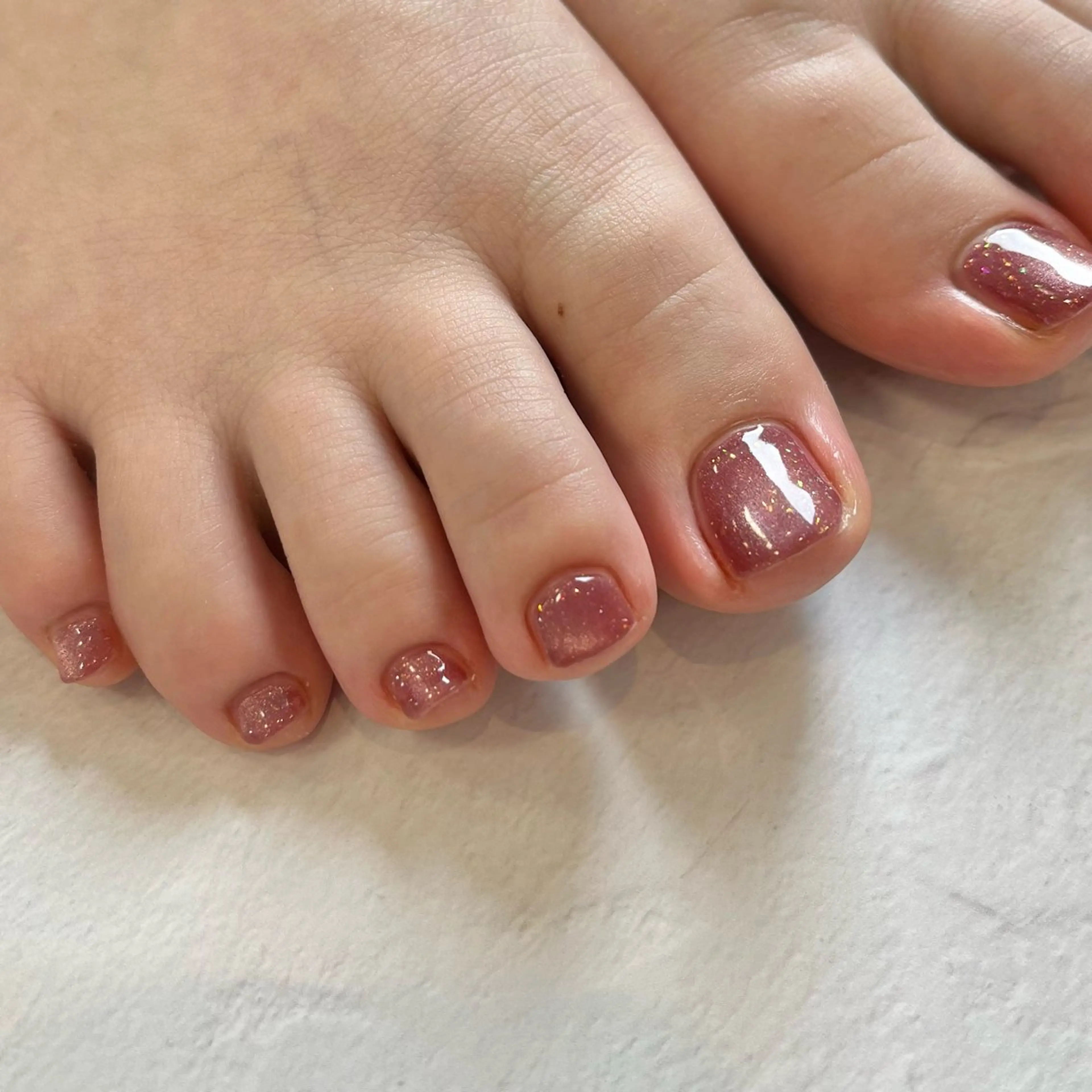 《フットネイル》ワンカラー（オフ込み）の写真