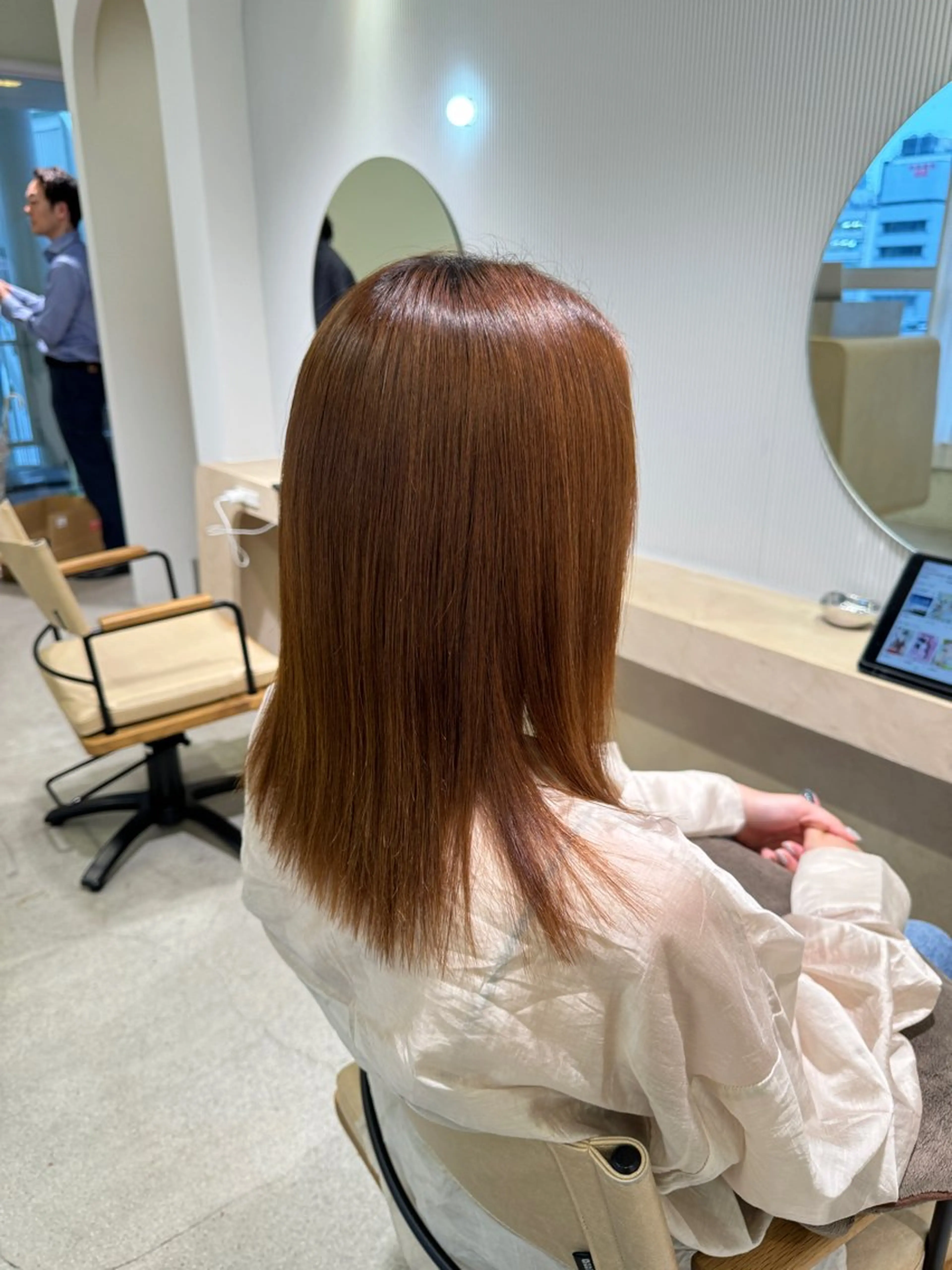 パーマ ストレートパーマ ulu名古屋栄所属・落合しほ/韓国ヘア/ 髪質改善/縮毛矯正のヘアスタイル