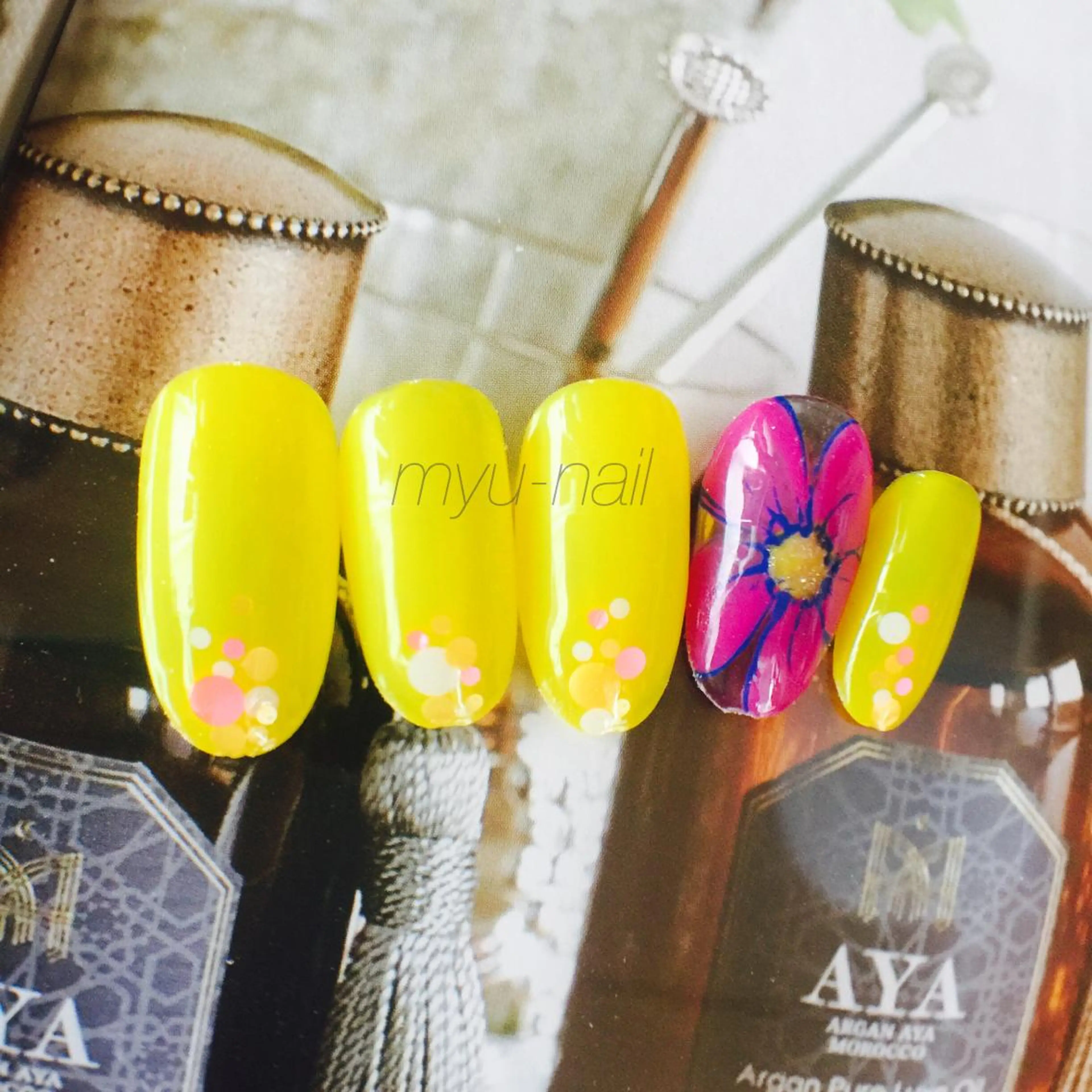 ネイル アートネイル フラワーネイル シンプルネイル ネイルチップ ホームサロン myu-nailのネイルデザイン