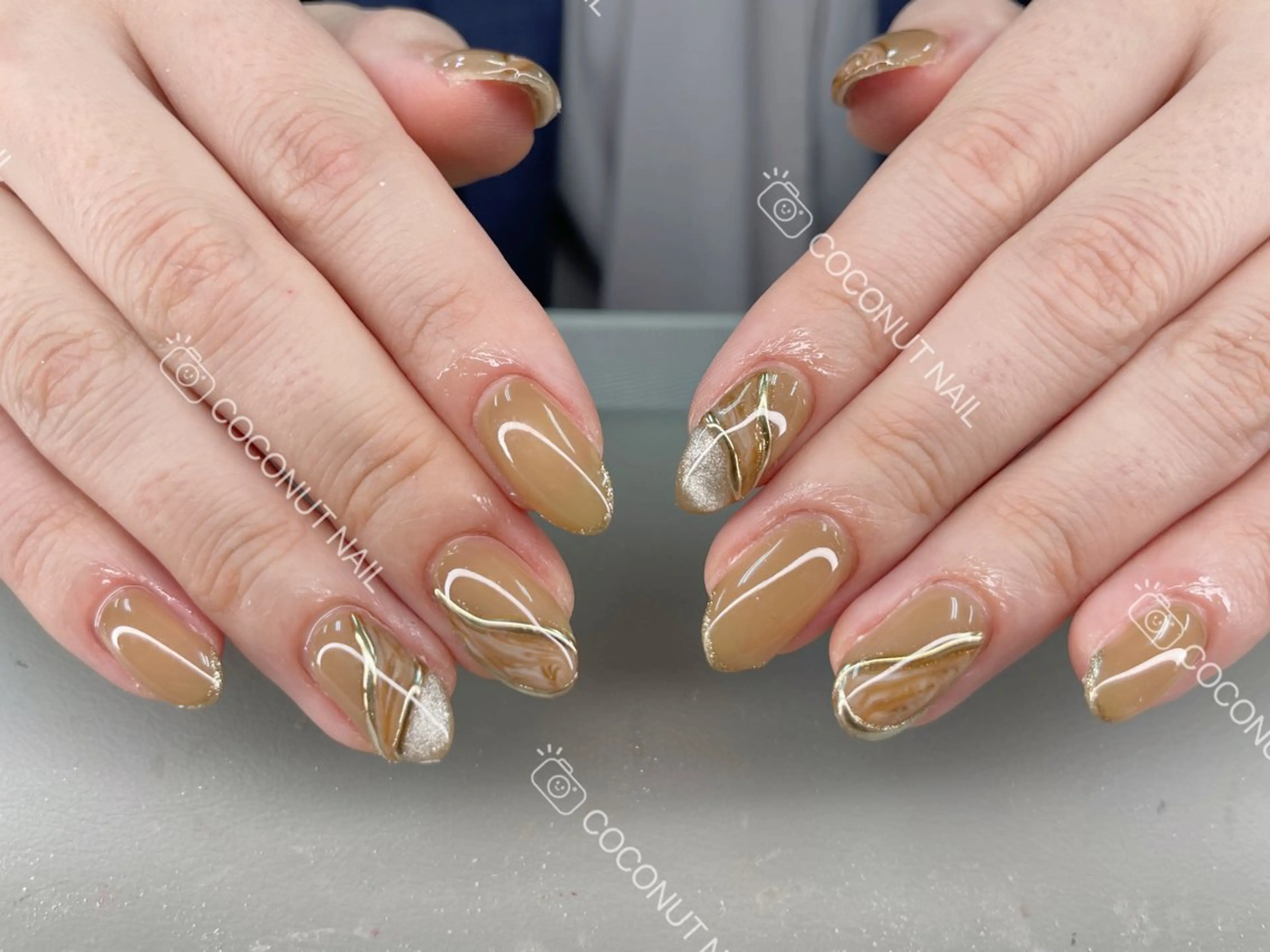 ネイル ハンドネイル 神田 ココナッツのネイルデザイン