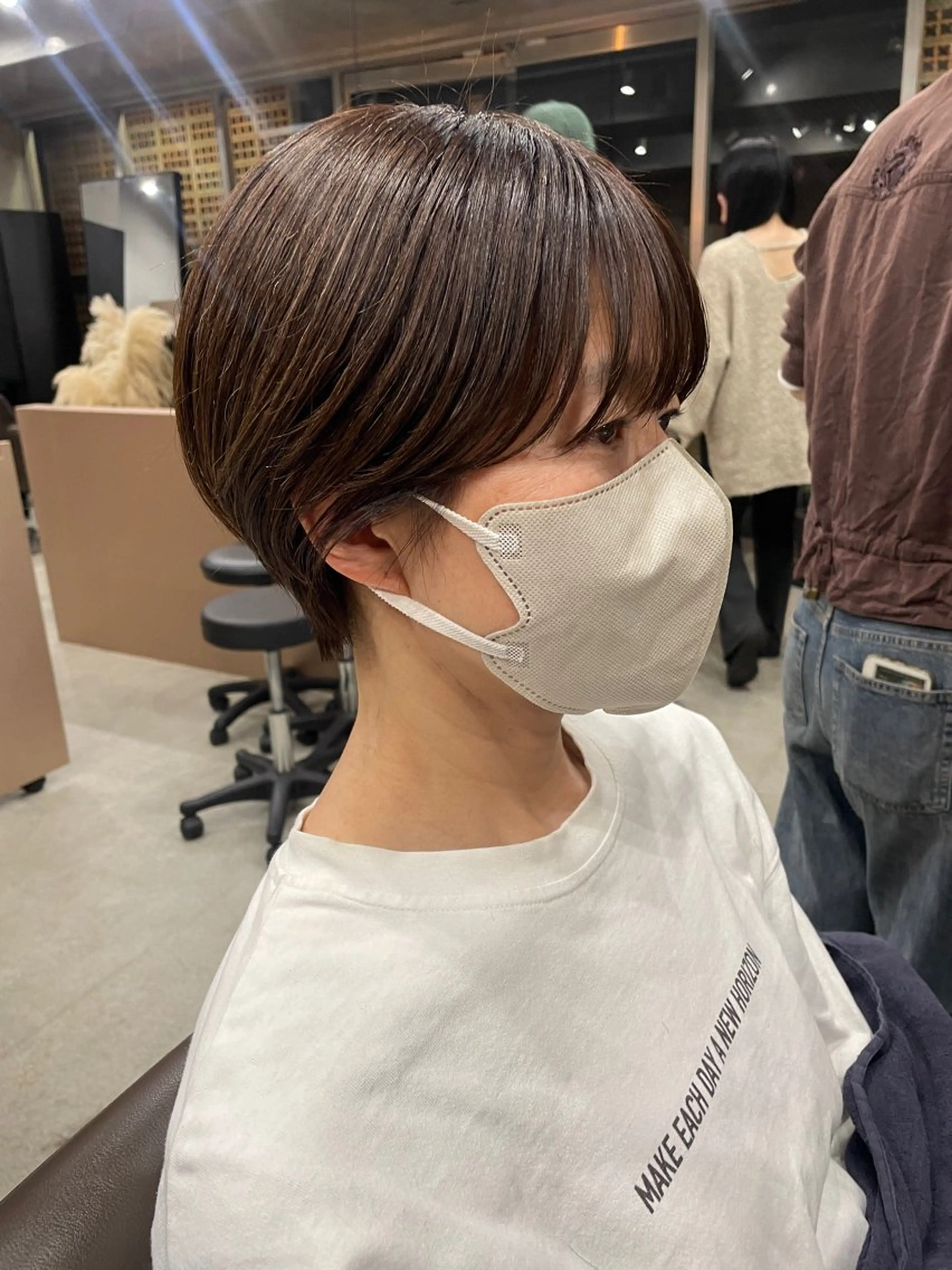 ショート カラー カット ヘアカラー トリートメント 表参道/赤み無し 透明感 colorのヘアスタイル