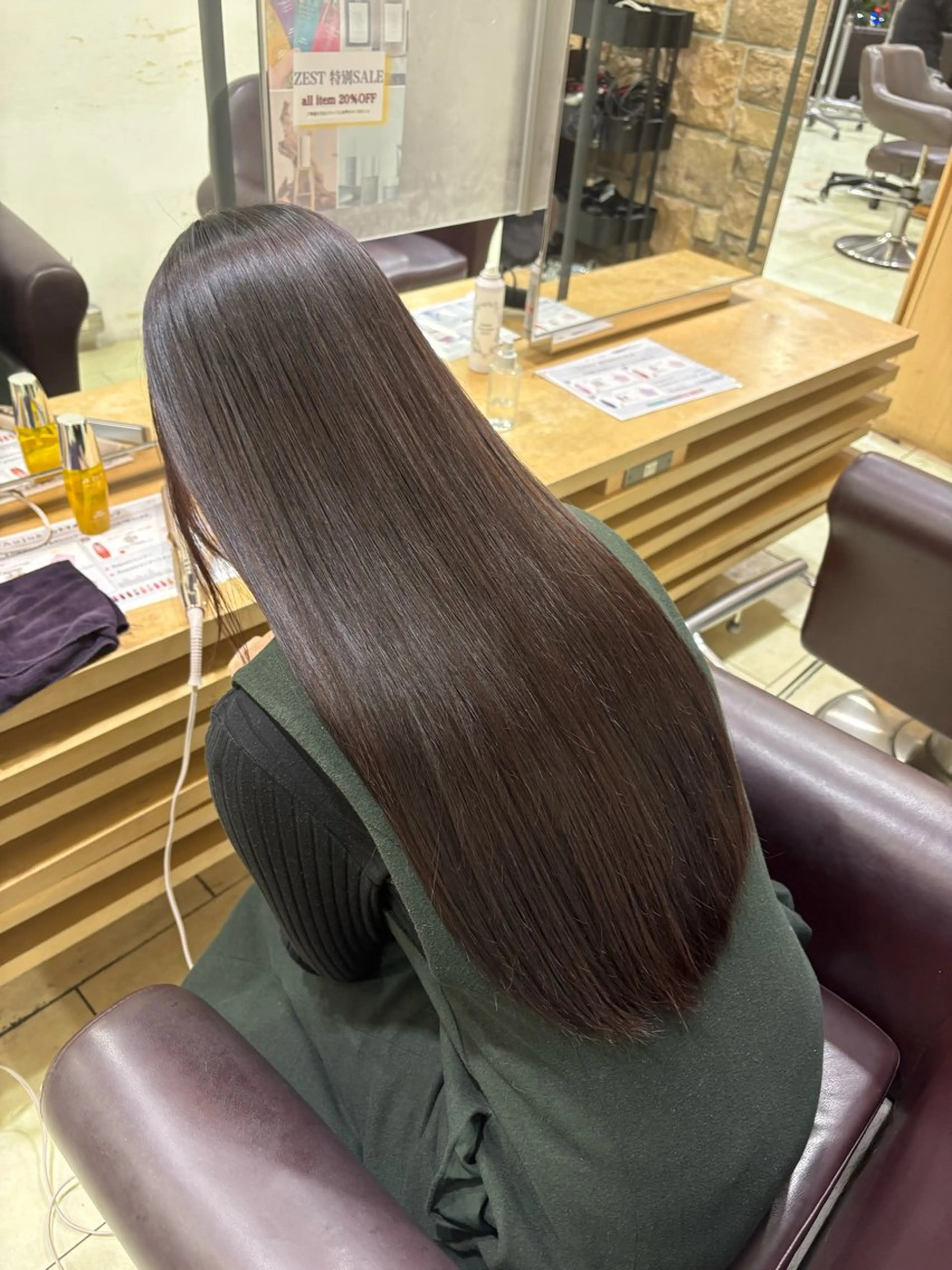 ロング カラー グレージュ ラベンダーカラー ラベンダーグレージュ ラベンダーグレー ヘアカラー カット🇰🇷毛流れ パーマ/ジュンエイのヘアスタイル