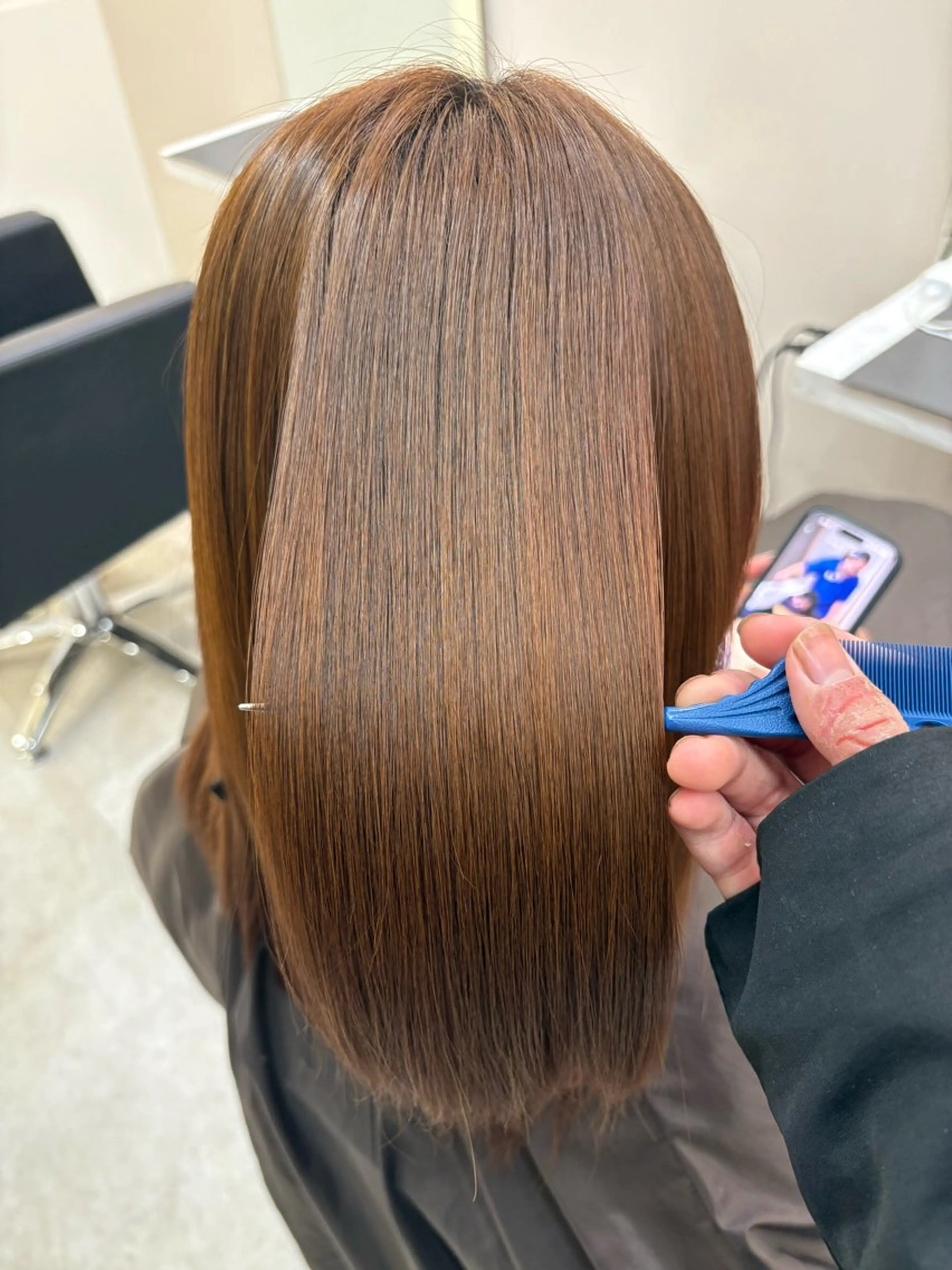 ミディアム 縮毛矯正 冨江 弘貴のヘアスタイル