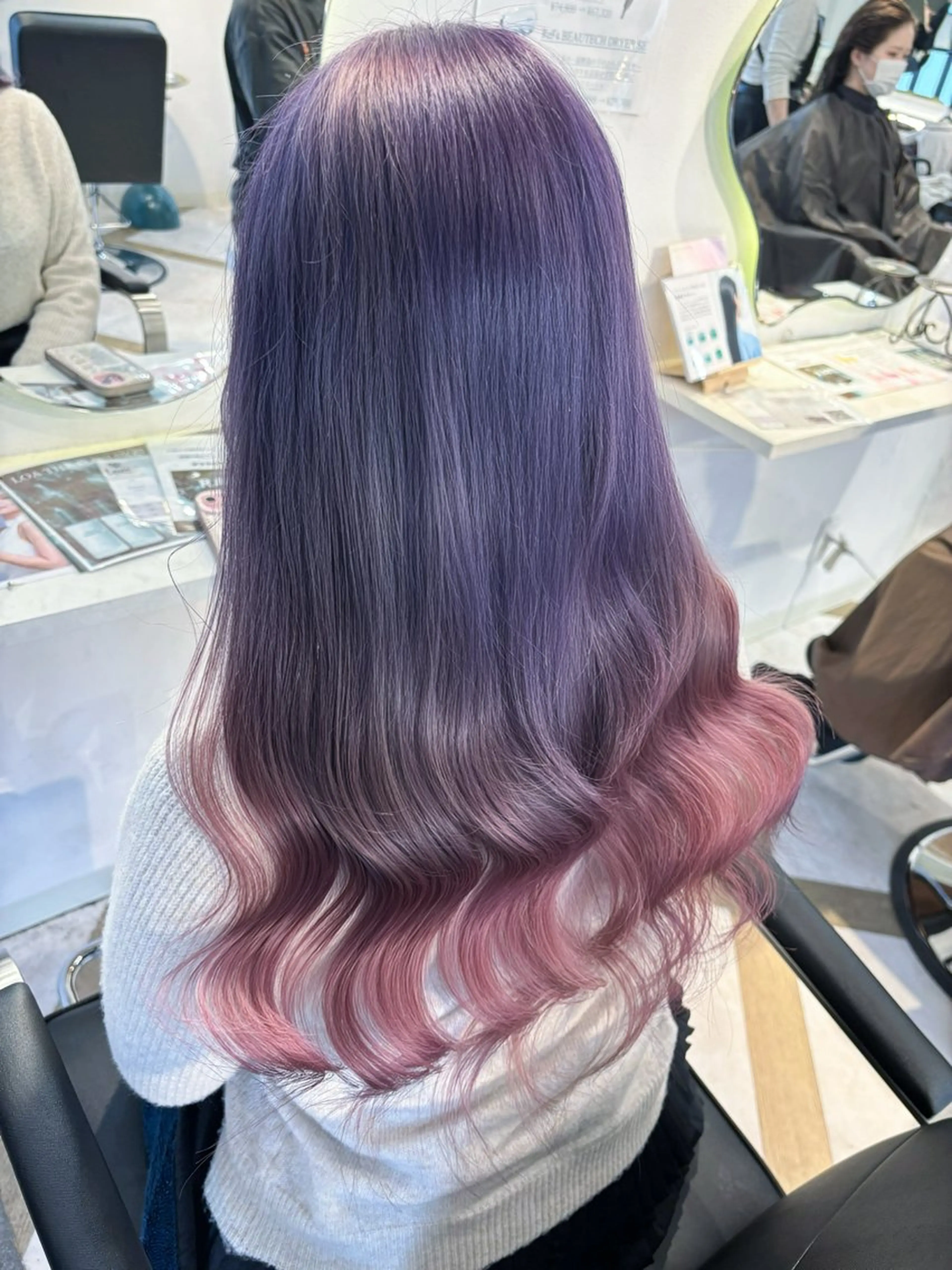 ロング カット ヘアカラー トリートメント 🍒しの🍒 ハイトーン/カットのヘアスタイル