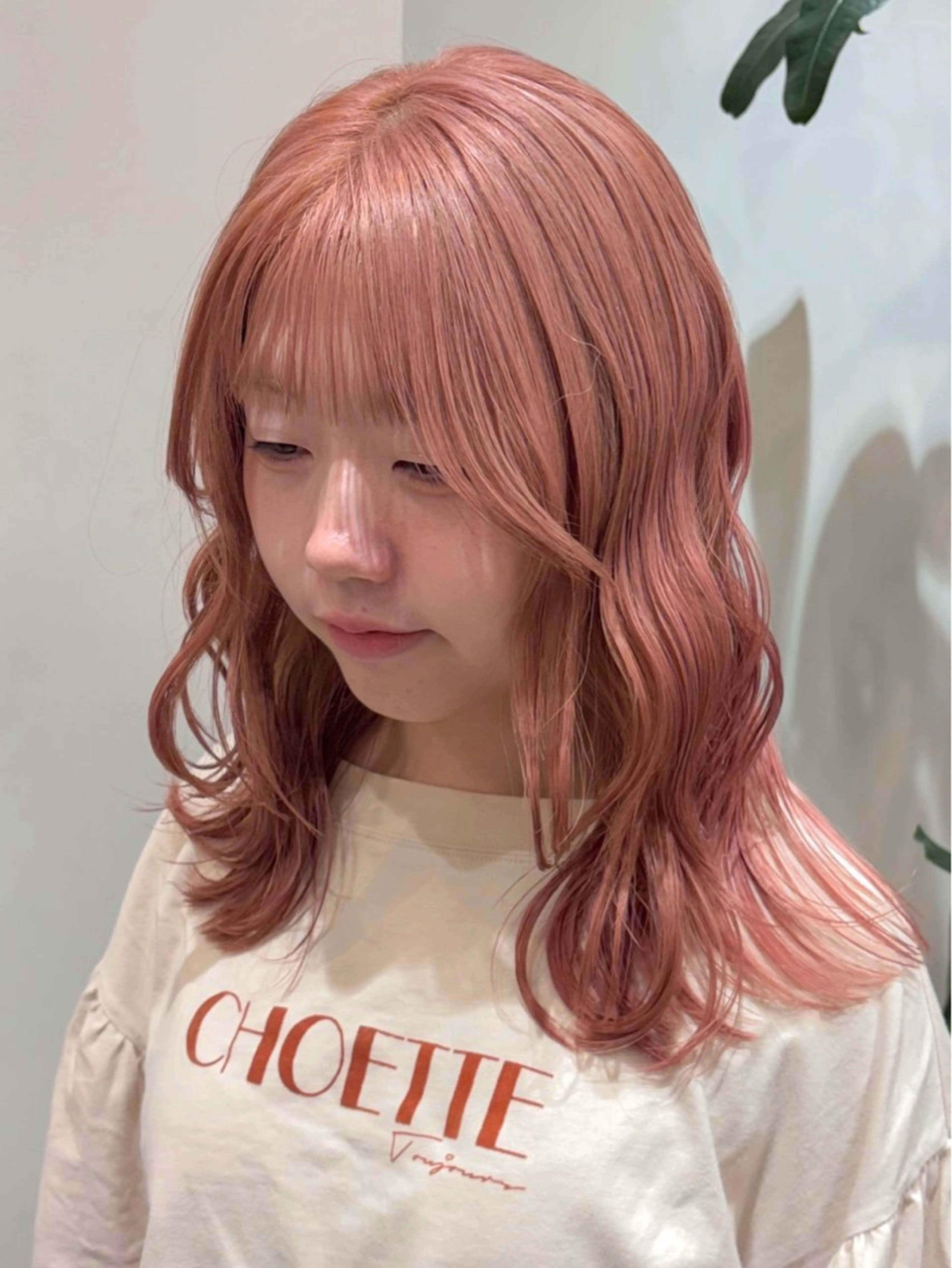 ミディアム カラー green machida所属・暖色・ベージュ♡ nanoha itoのヘアスタイル