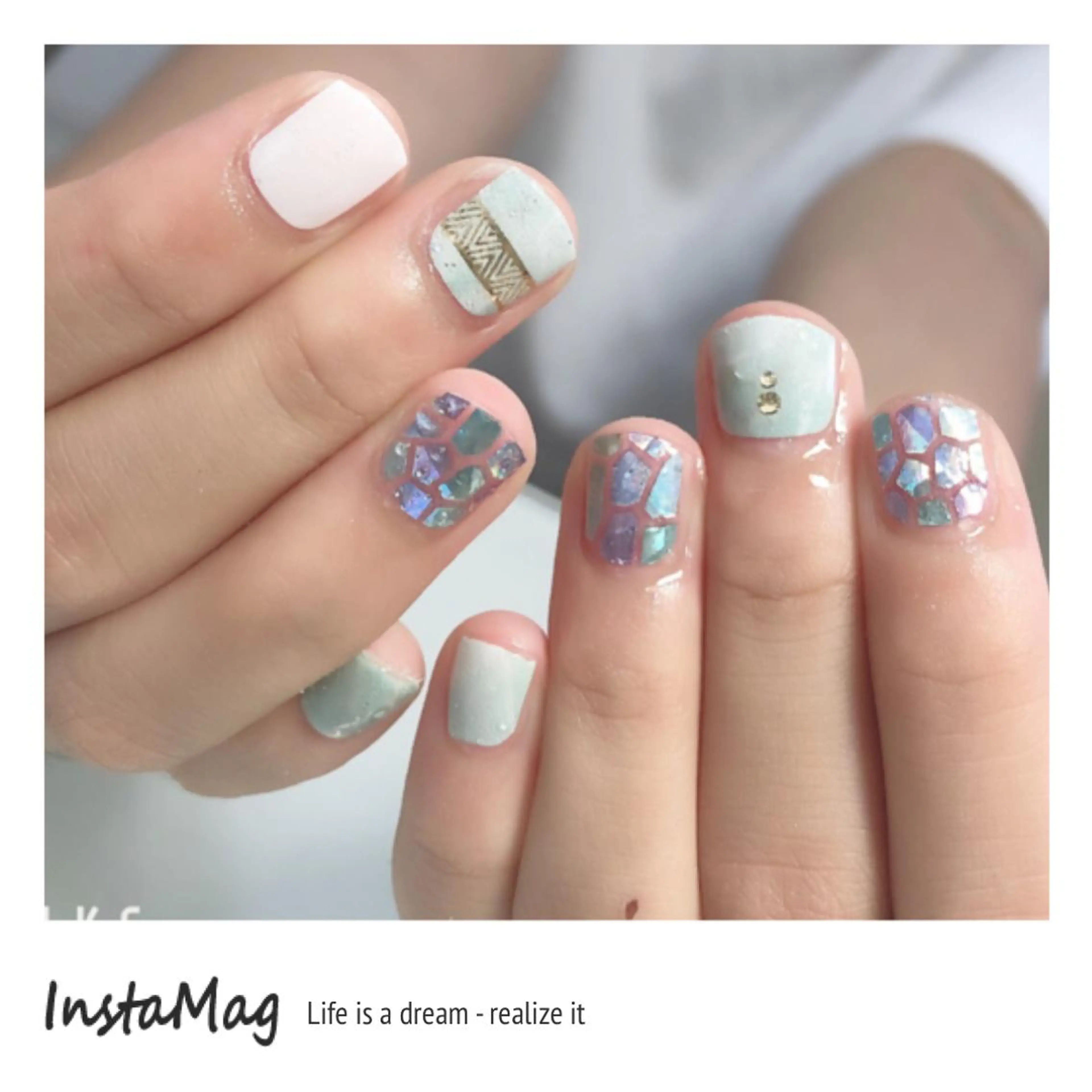 ネイル ジェルネイル 夏ネイル Azulsou 廣川愛のネイルデザイン