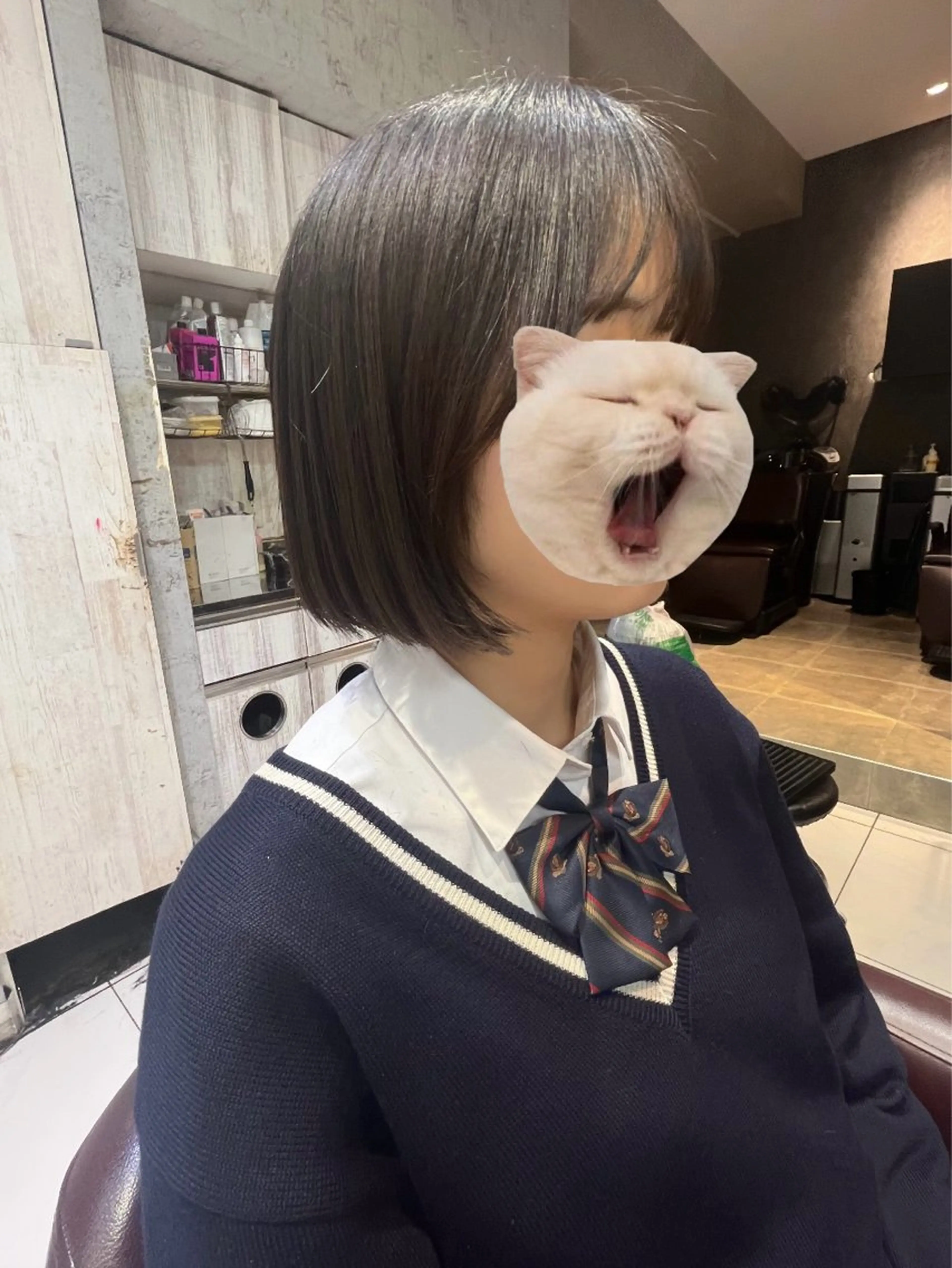 【ラクに可愛く🎀❤︎】前髪縮毛矯正+艶カラー🫣💞の写真