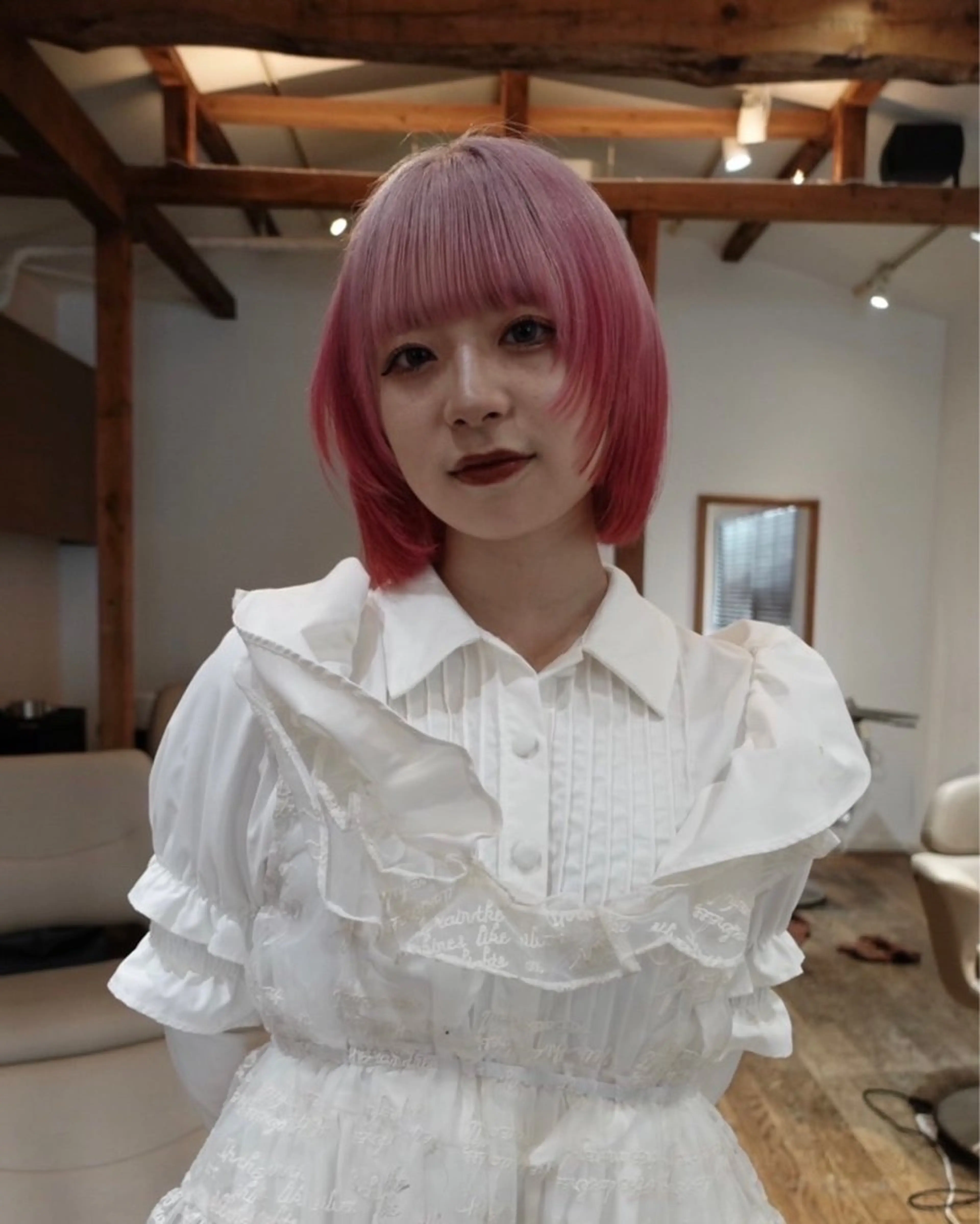 ミディアム ヘアカラー トリートメント Null 表参道所属・岩下昂世/ ハイトーン/デザインのヘアスタイル