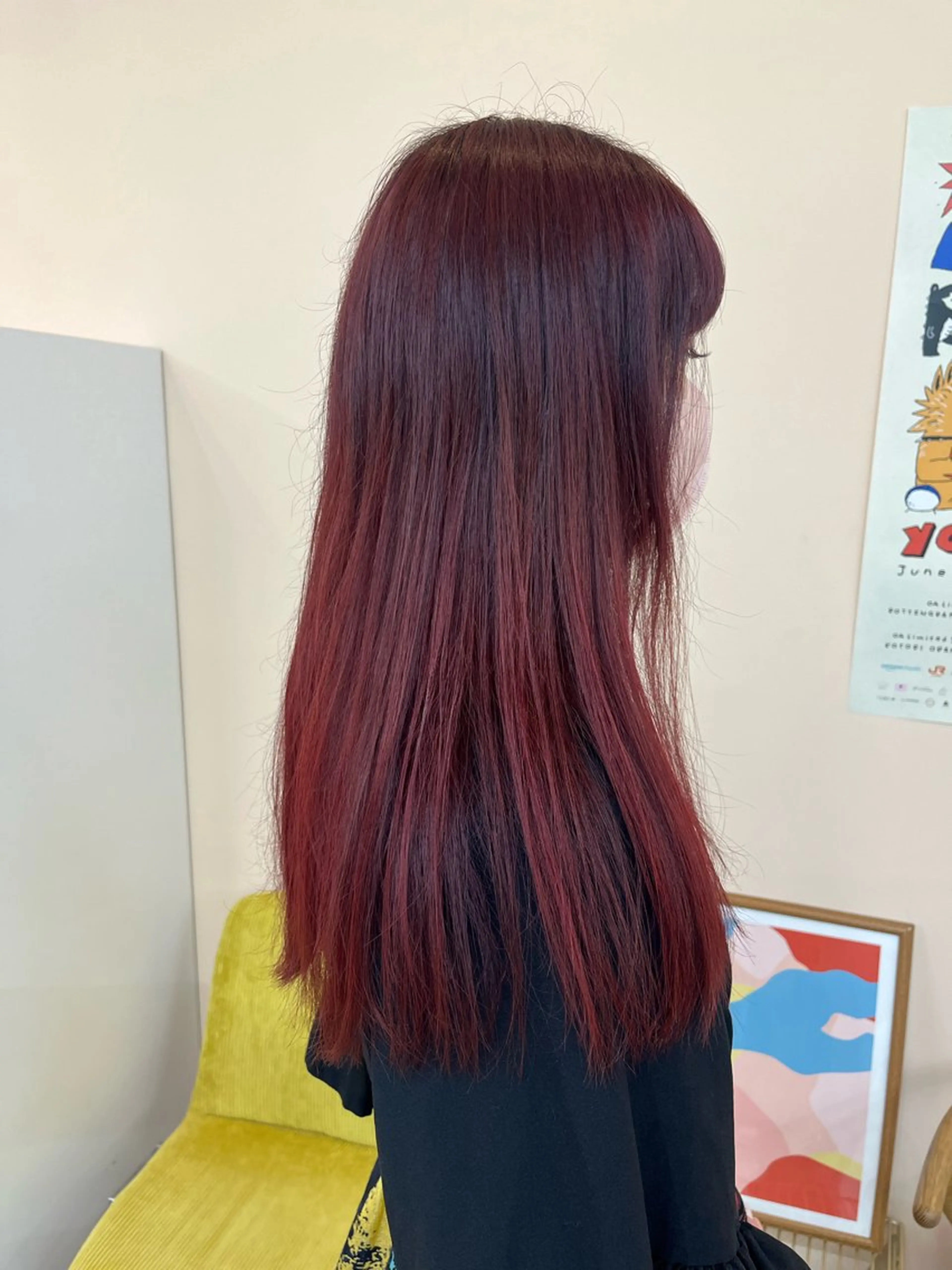 カラー yuka/ロング/ レイヤーカットモデルのヘアスタイル