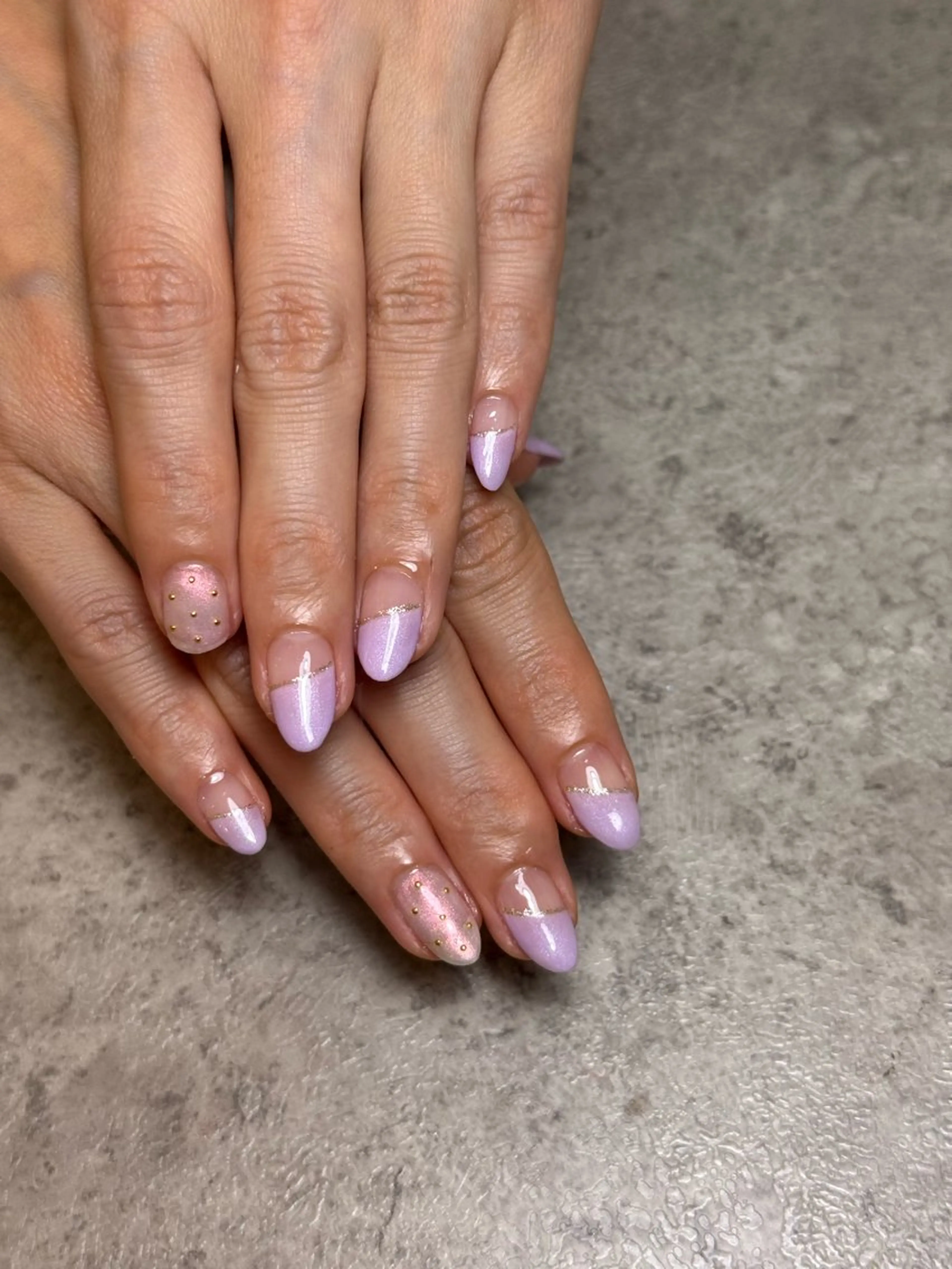 ネイル フレンチネイル キラキラネイル withB 池尻大橋のネイルデザイン