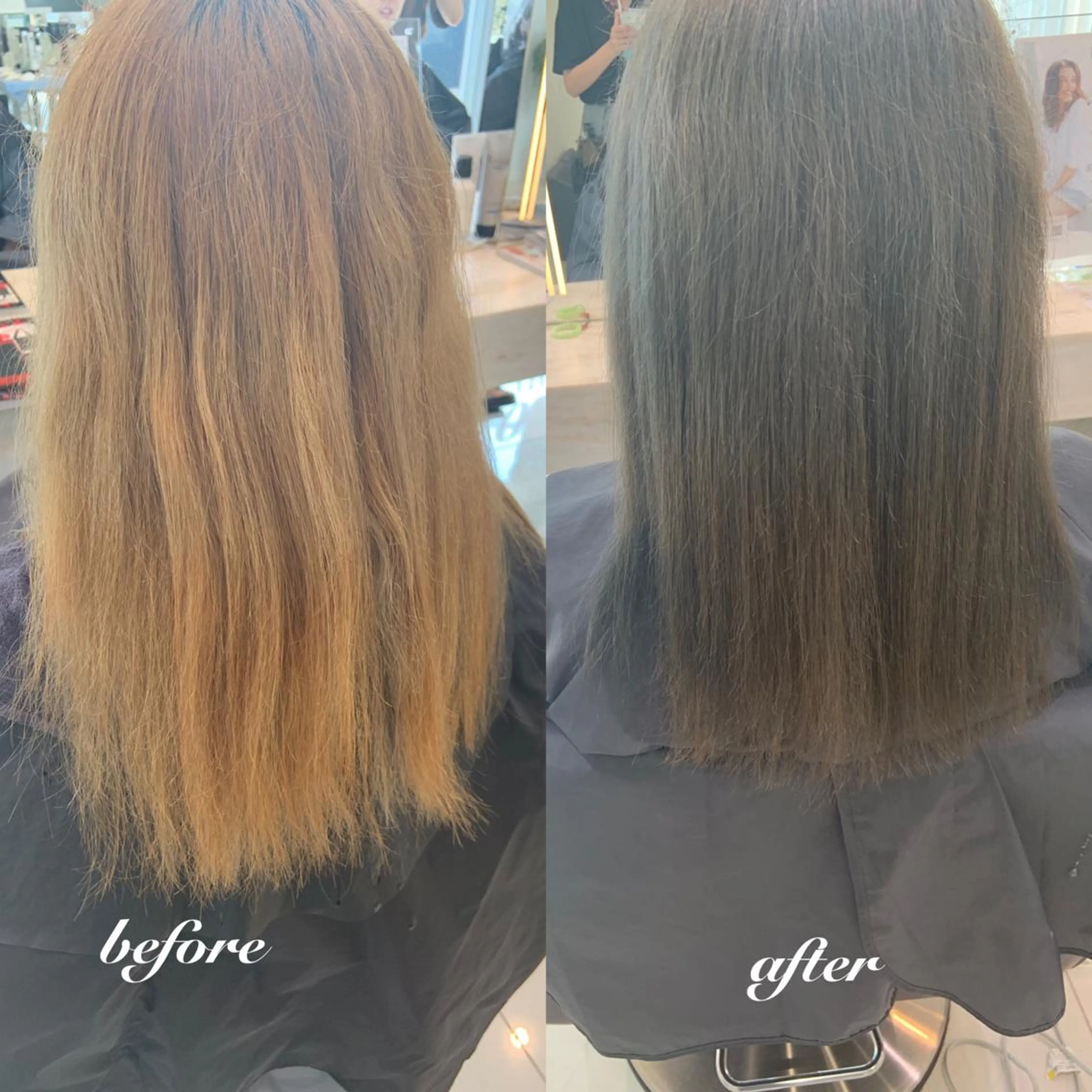 ロング カラー パーマ ヘアアレンジ ハイトーンカラー🤍 山下 優華のヘアスタイル