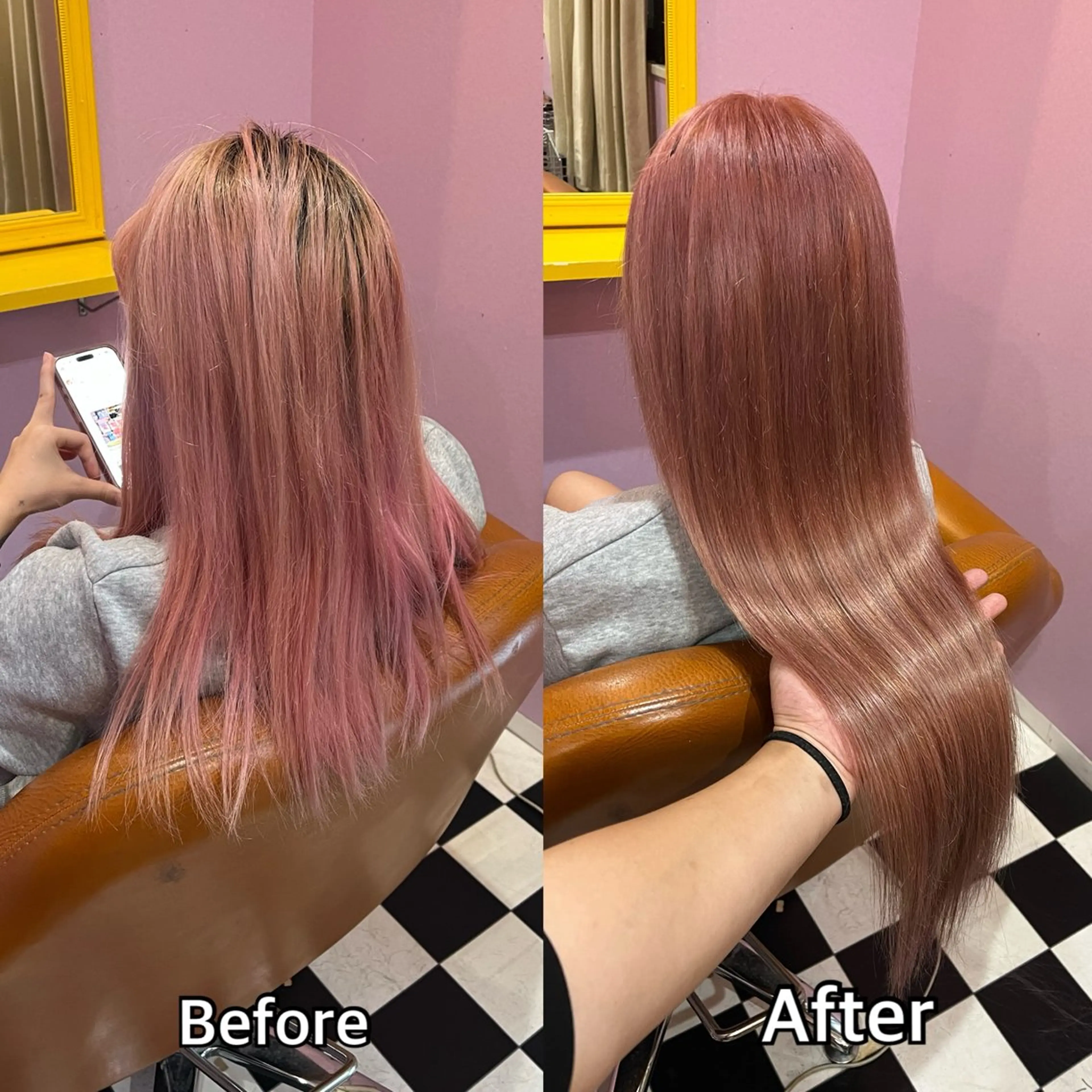 ロング シール+ちび編み込み エクステ梅田🐨のヘアスタイル