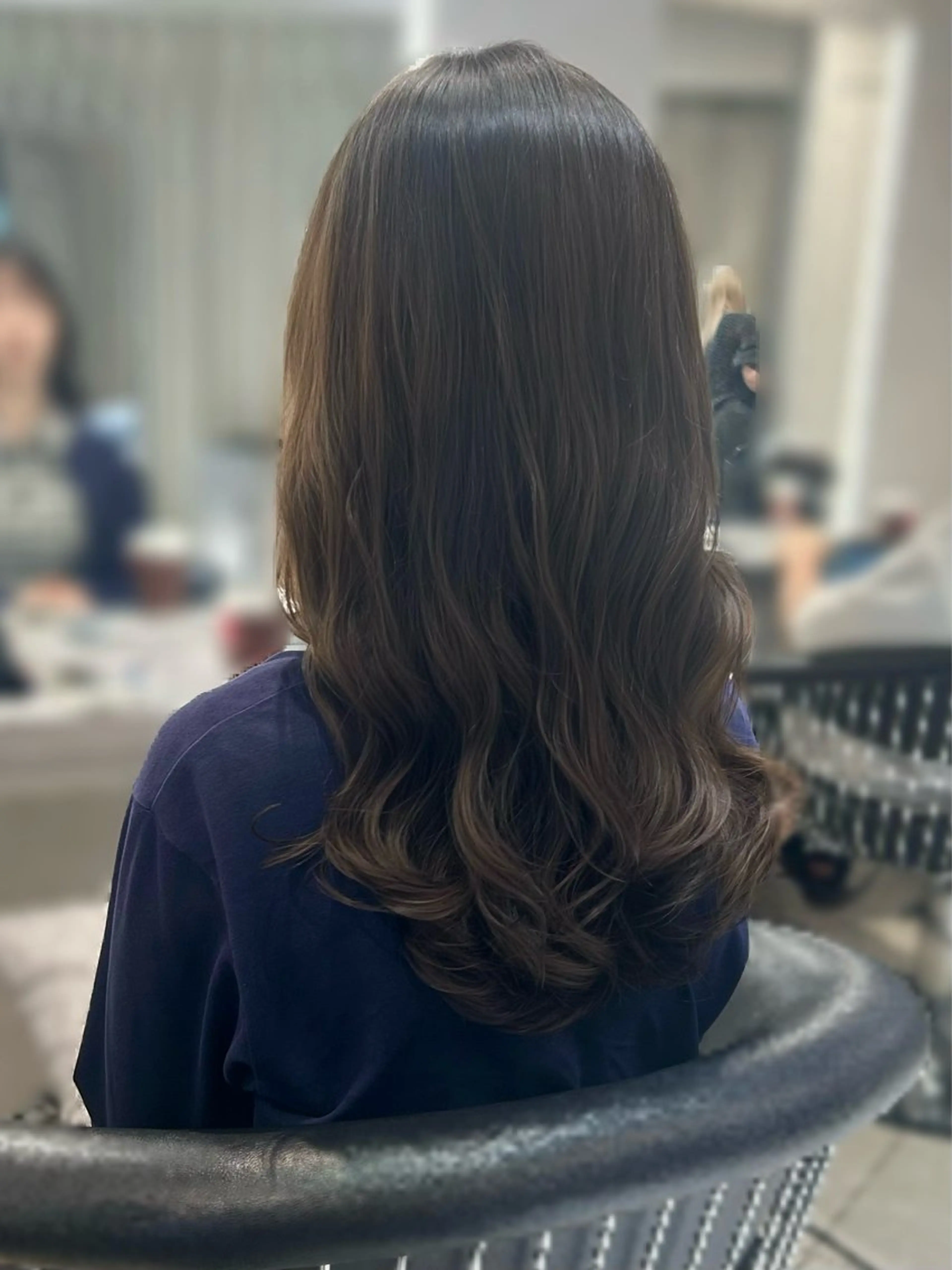 セミロング セミロングパーマ パーマ コテ巻き風パーマ💛 池袋のヘアスタイル