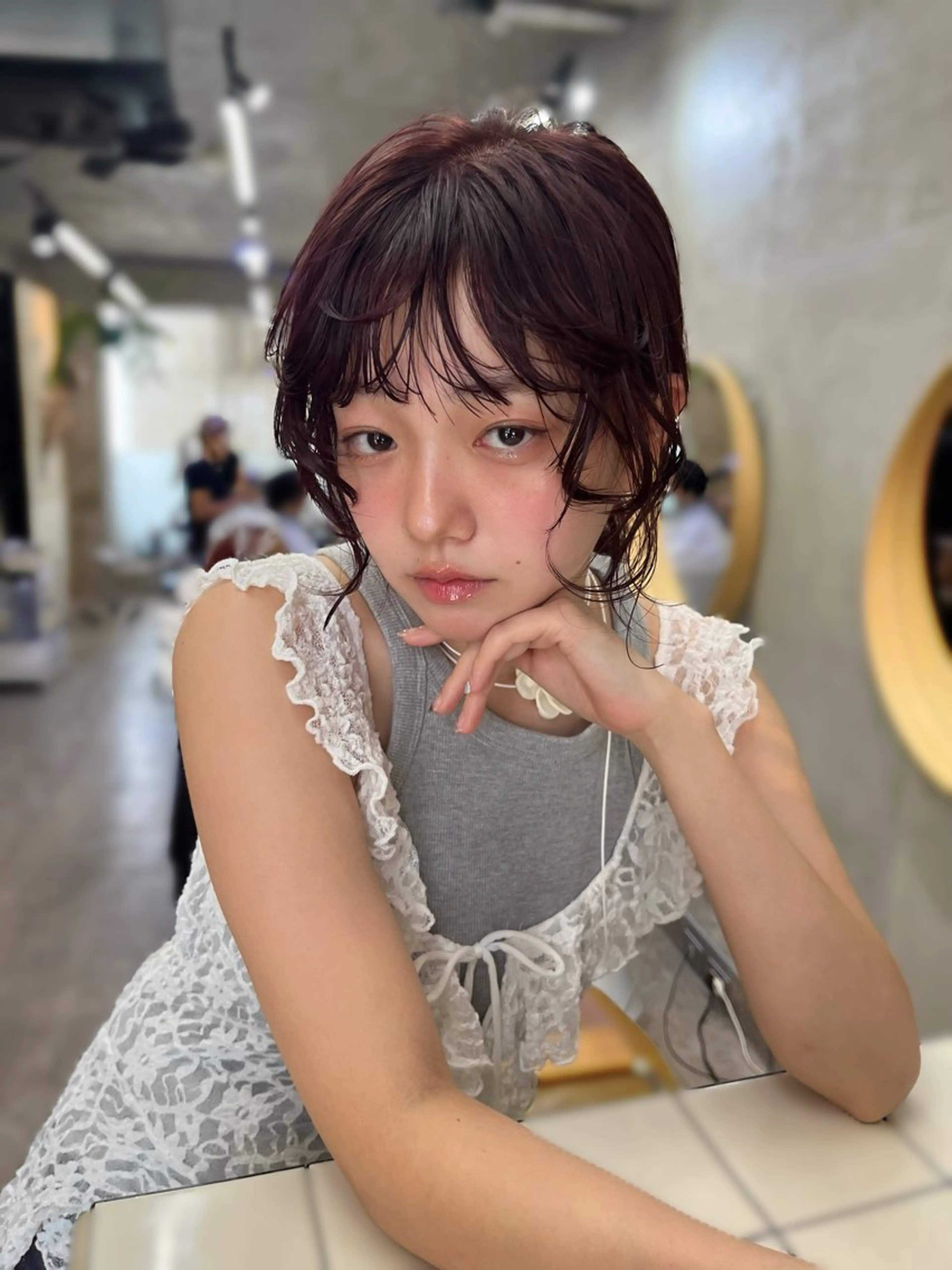 ミディアム カラー ヘアカラー SALT WATER所属・🫐 𝐌𝐚𝐨 🫐似合わせcutのヘアスタイル