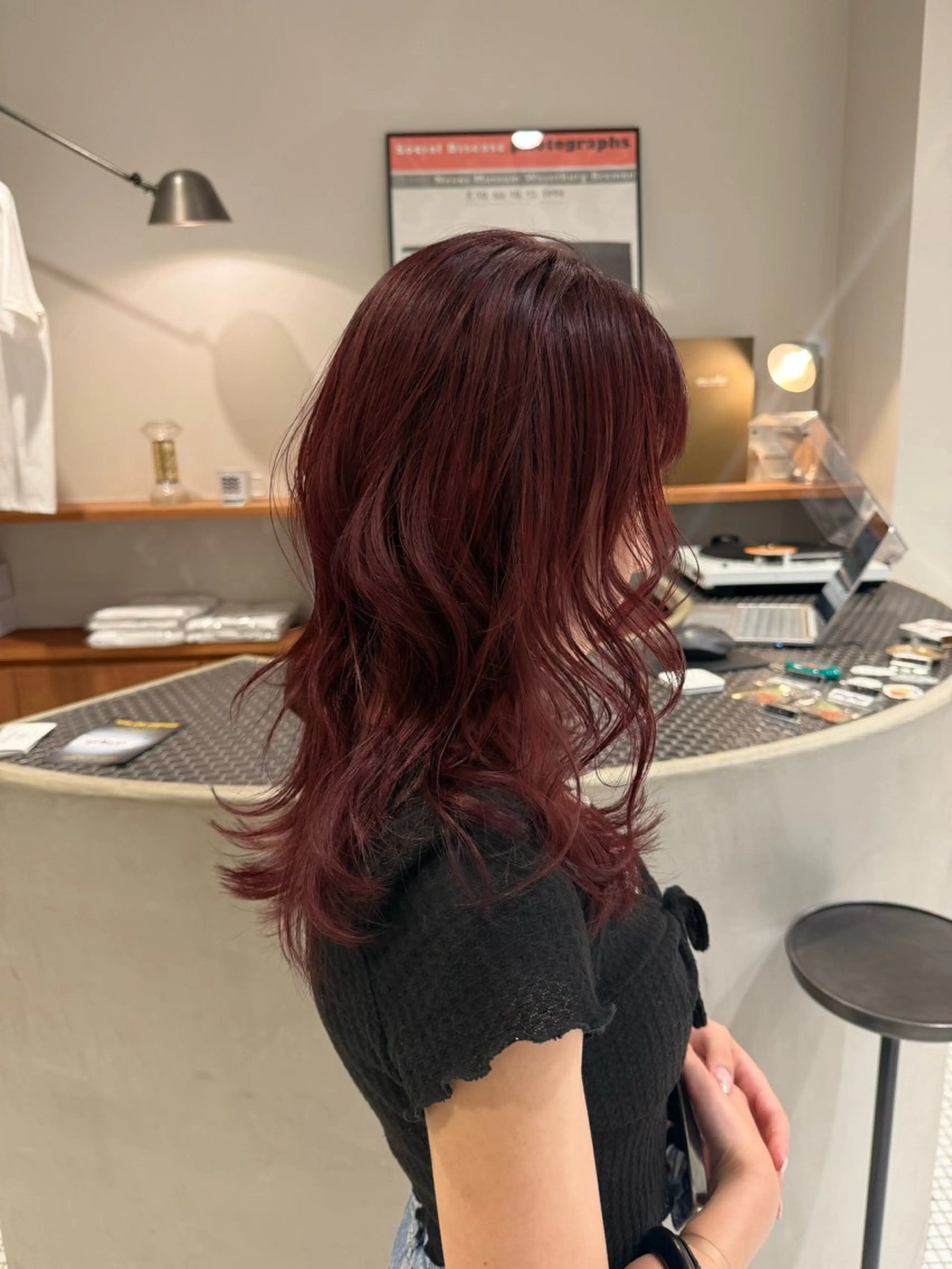 ミディアム カット ヘアカラー トリートメント コノカ/暖色カラー/ 透明感カラーのヘアスタイル