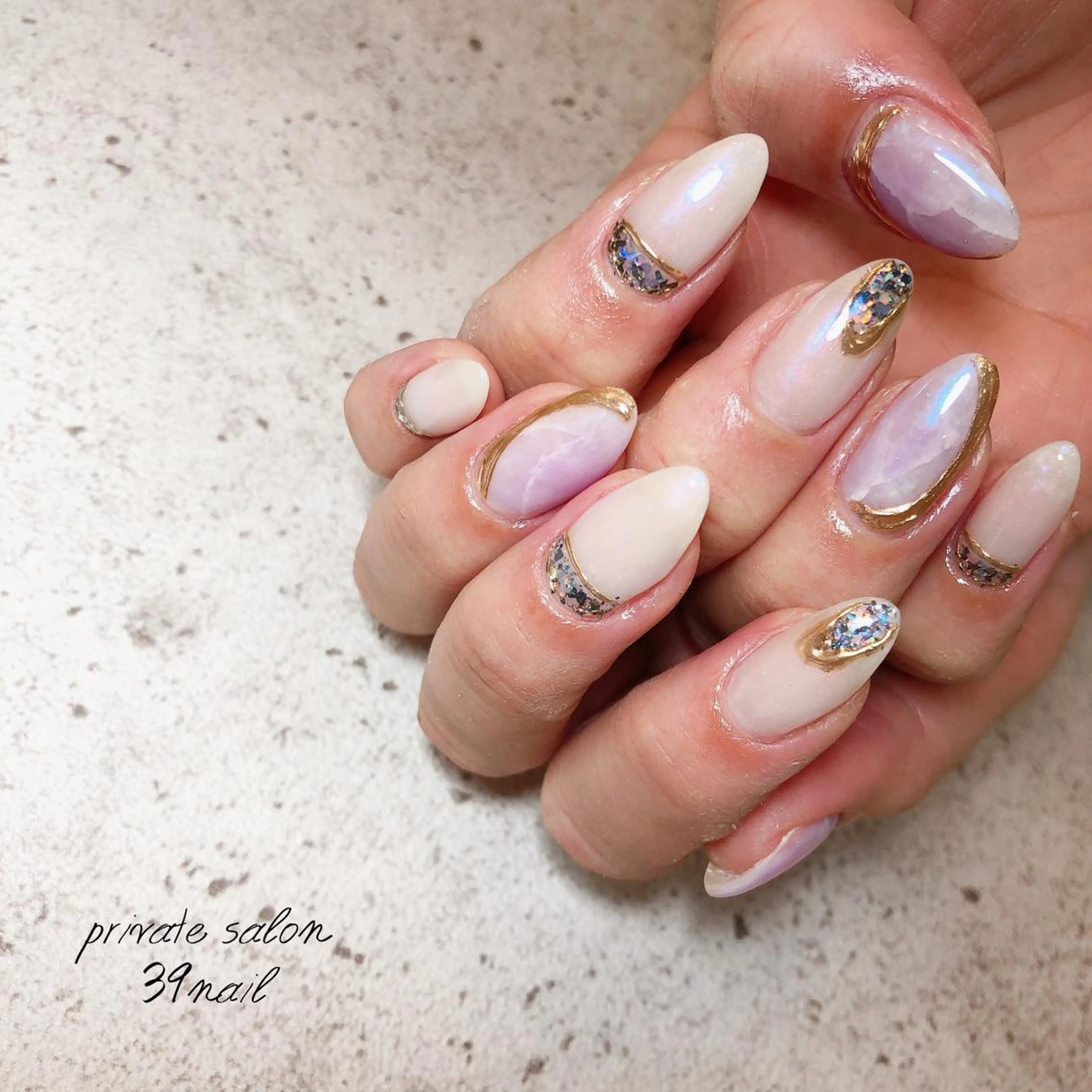 ミディアム ネイル ハンドネイル 京橋 【39nail】のネイルデザイン