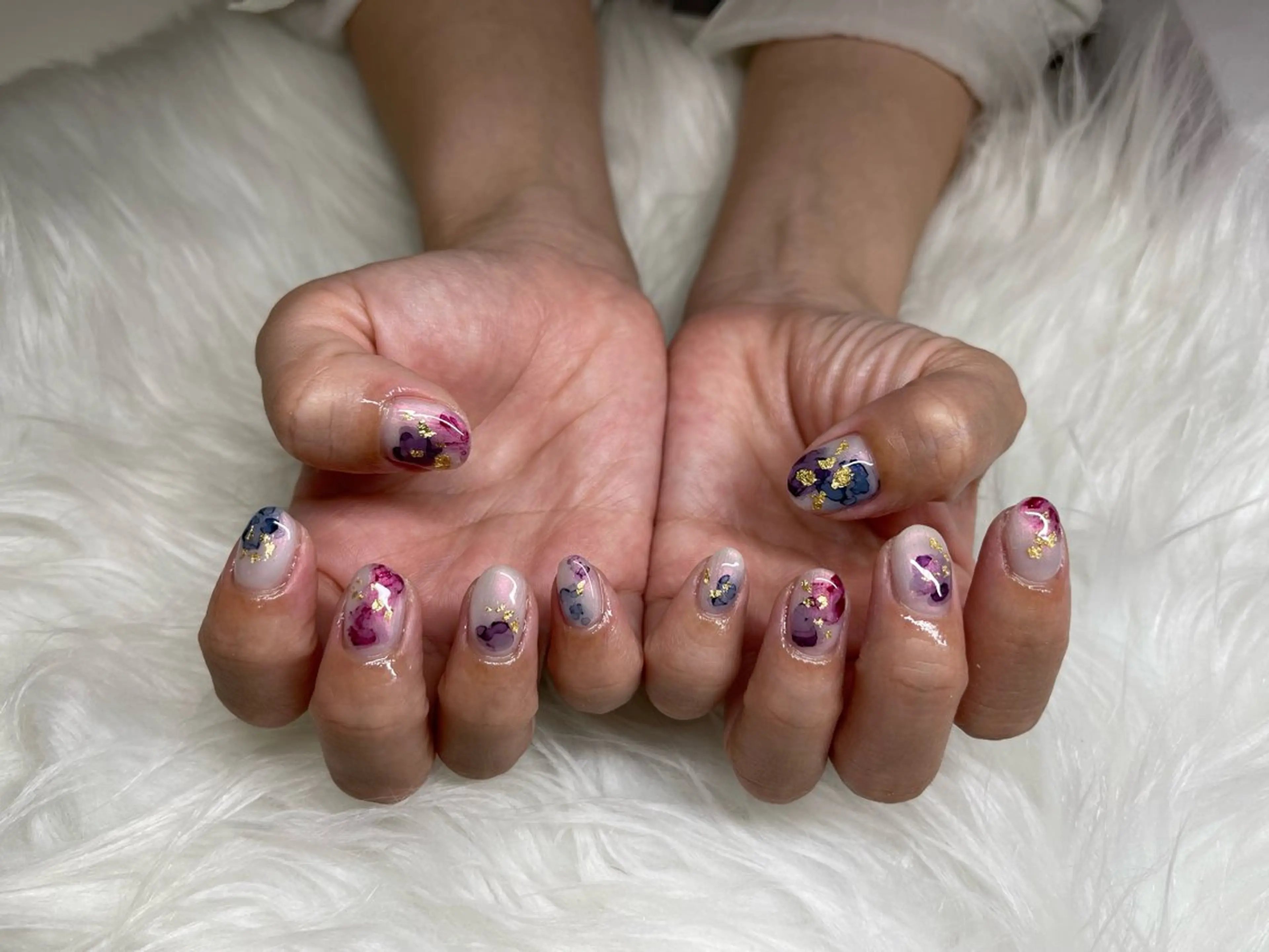 ネイル アートネイル ショートネイル シンプルネイル 夏ネイル ハンドネイル 舞 ねいるのネイルデザイン