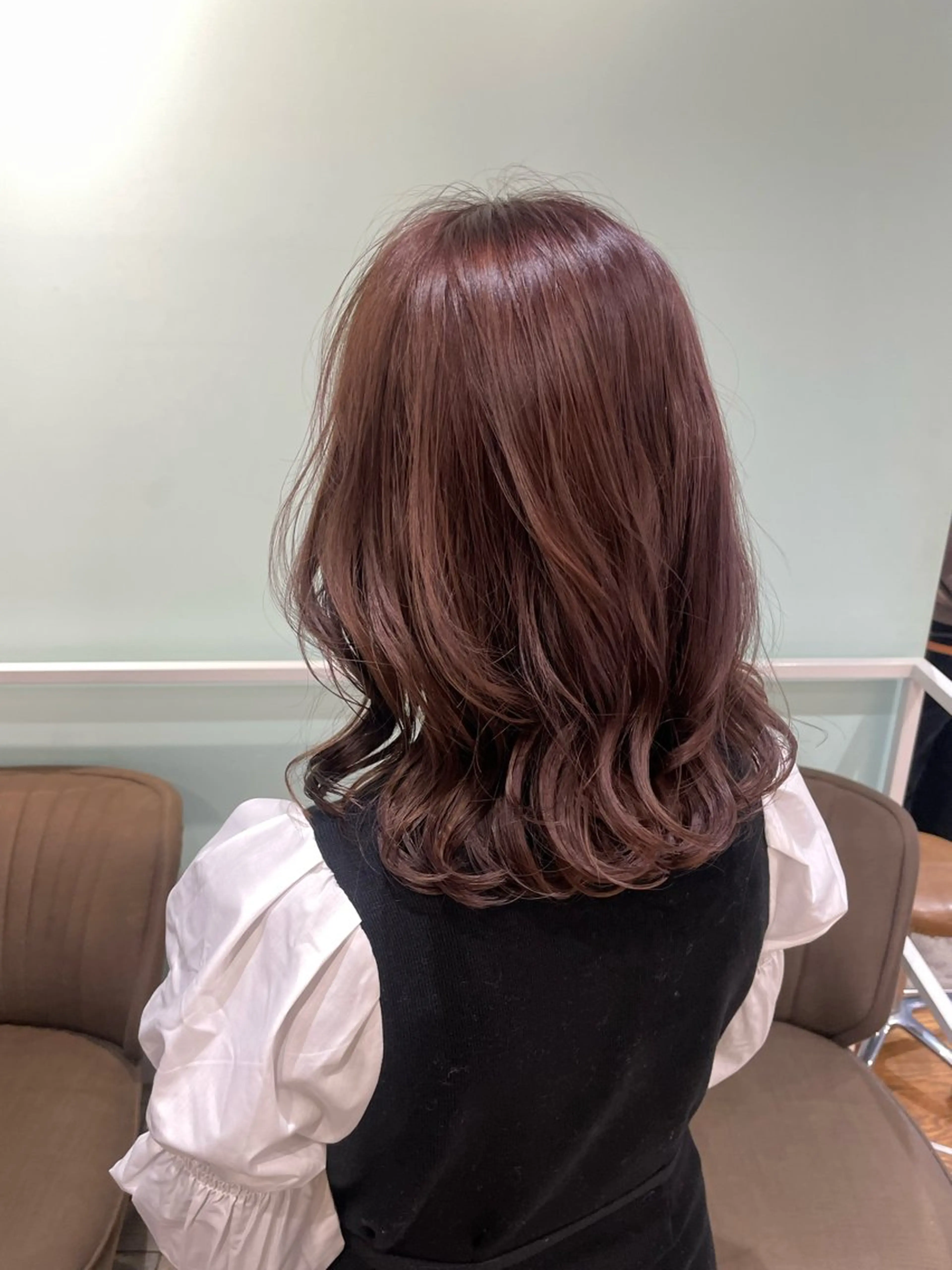 ミディアム✖️コテ巻き風パーマの写真