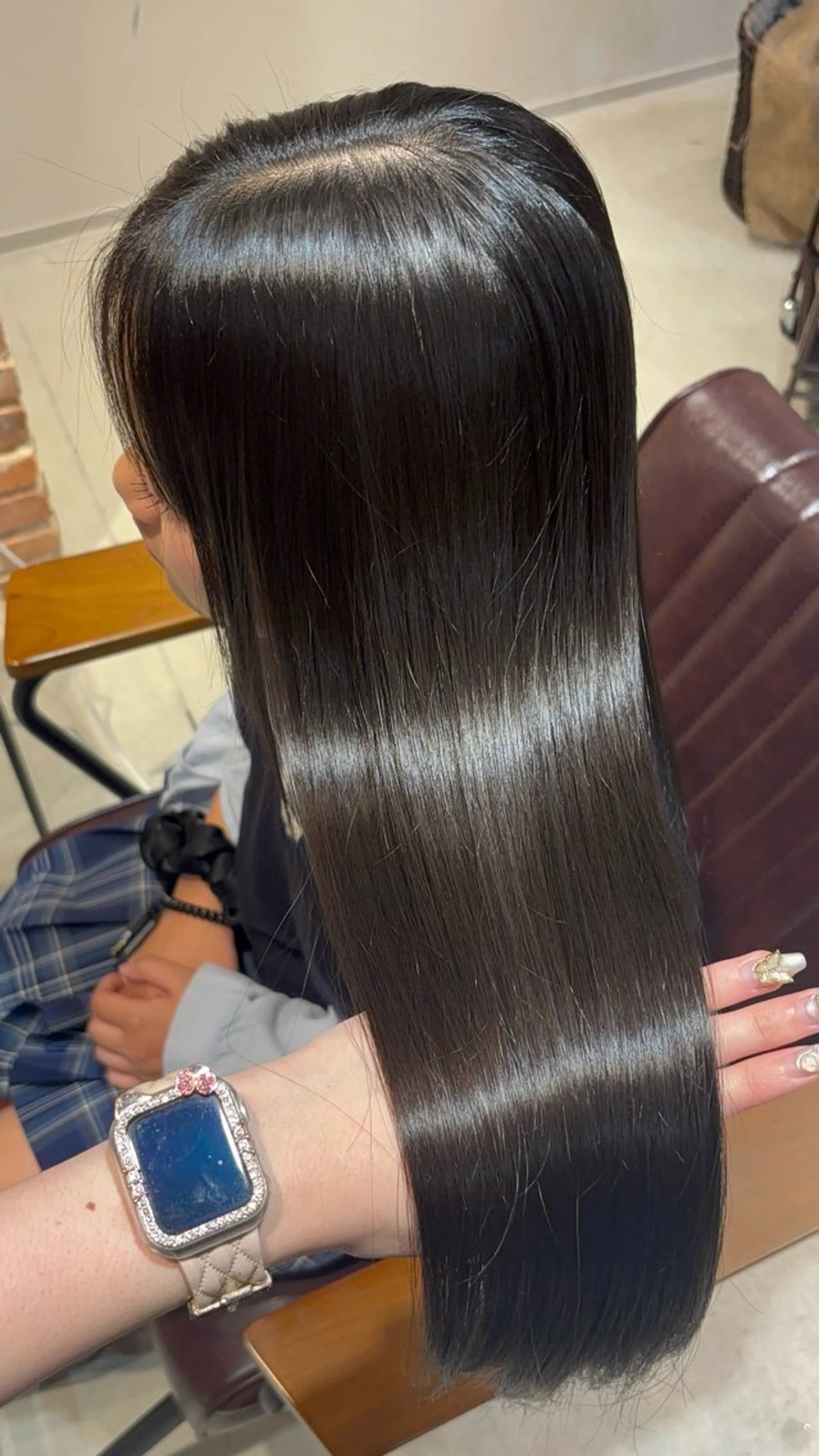 ロング 学生 縮毛矯正 トリートメント miku/暖色カラー /トリートメントのヘアスタイル