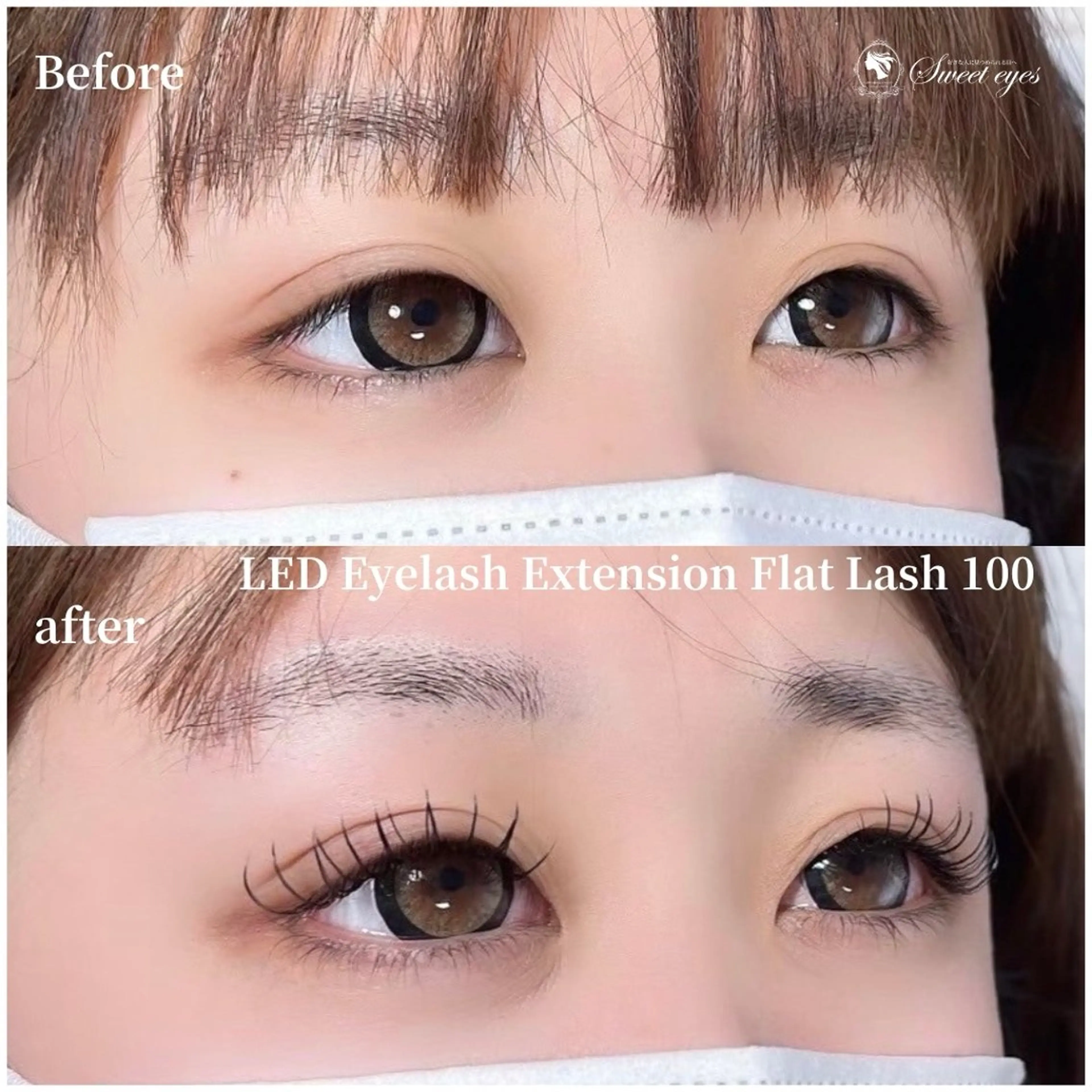 マツエク・マツパ フラットラッシュ ナチュラル マツエク Sweeteyes 金山店のマツエク・マツパデザイン