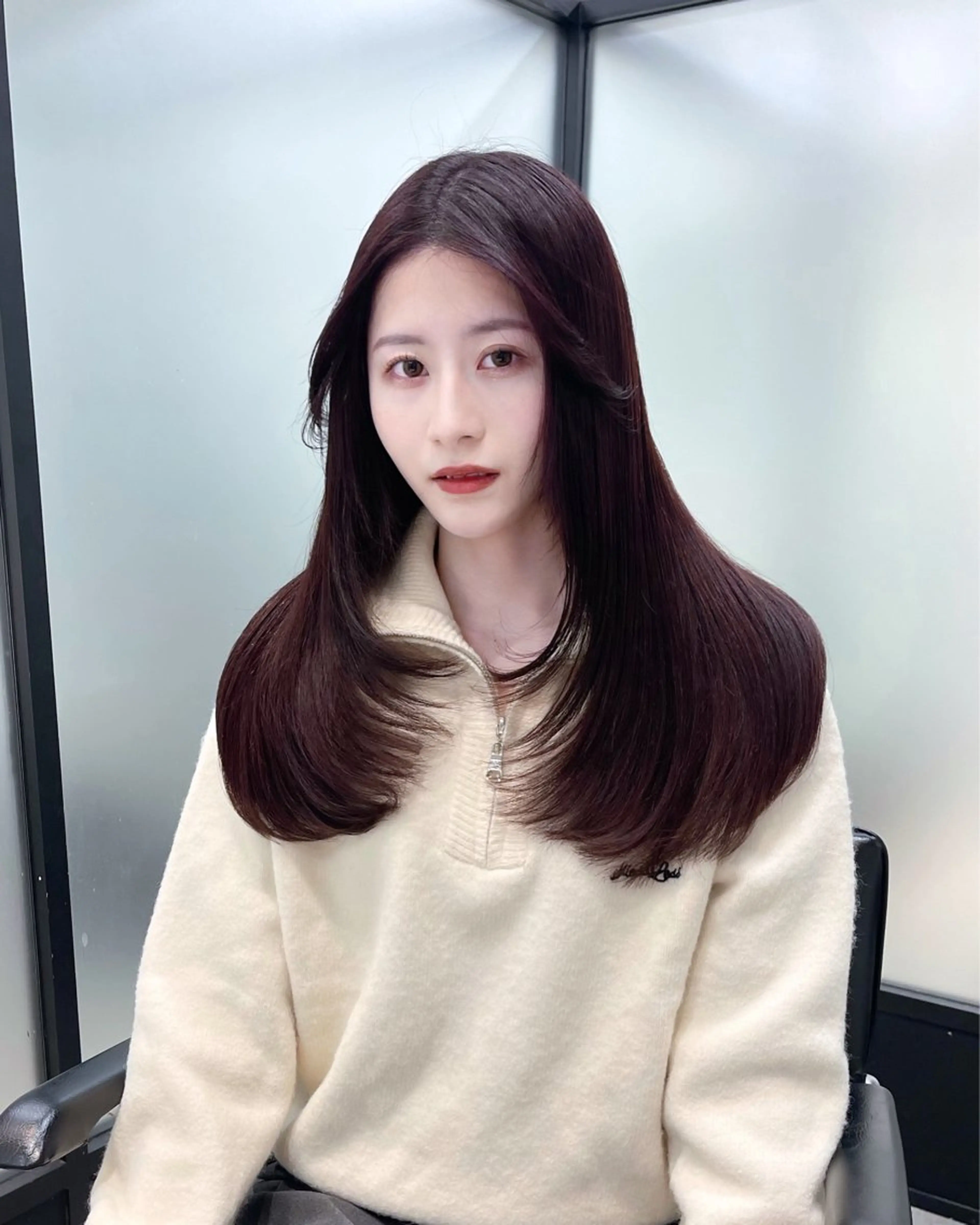 ロング 韓国風ヘア レイヤーカット カット ヘアカラー トリートメント 韓国レイヤーカット 髪質改善▫️水野有真のヘアスタイル