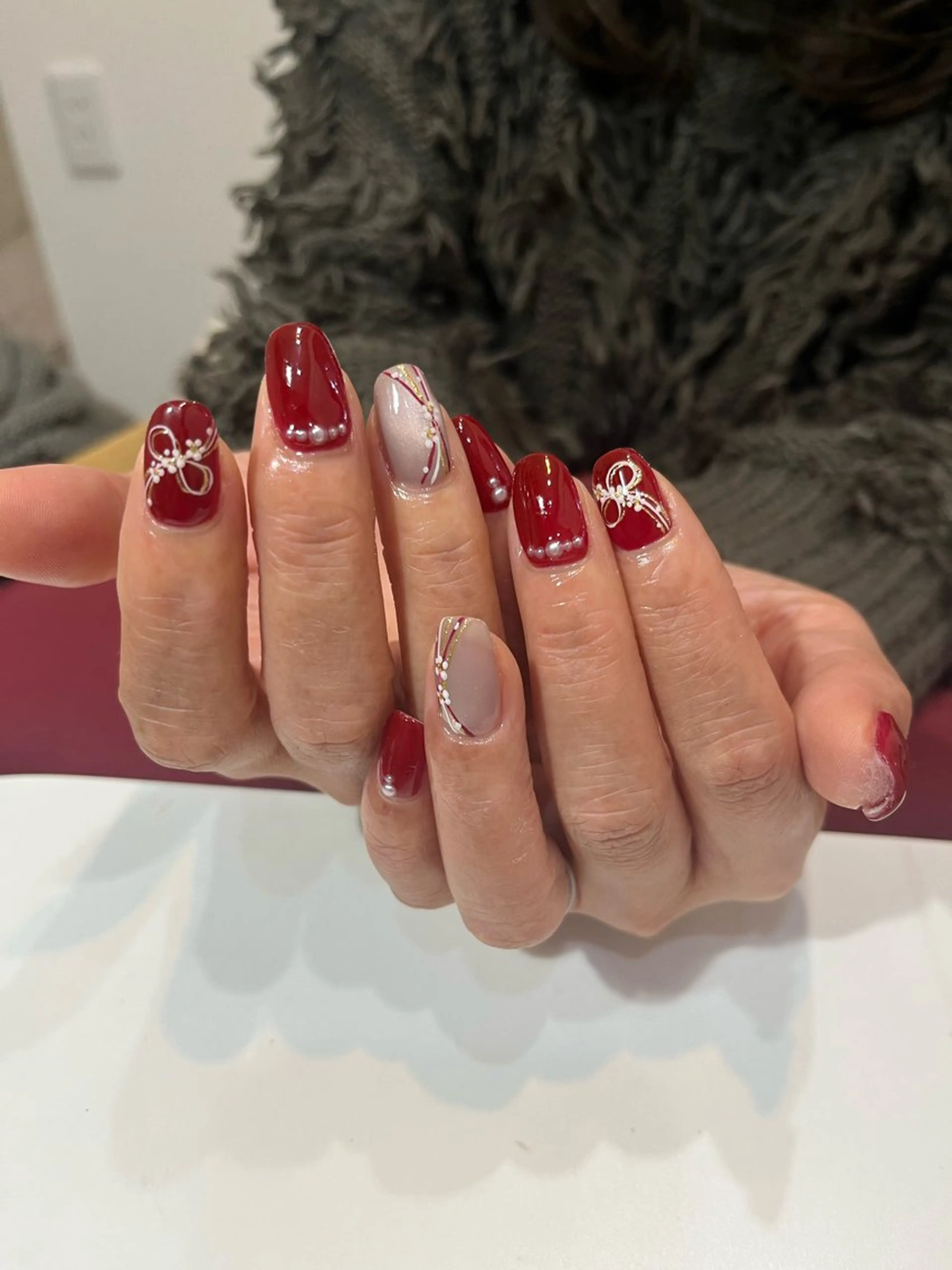 ネイル 成人式 マグネットネイル ハンドネイル Second   MW所属・SecondMW _nail 　川連のネイルデザイン