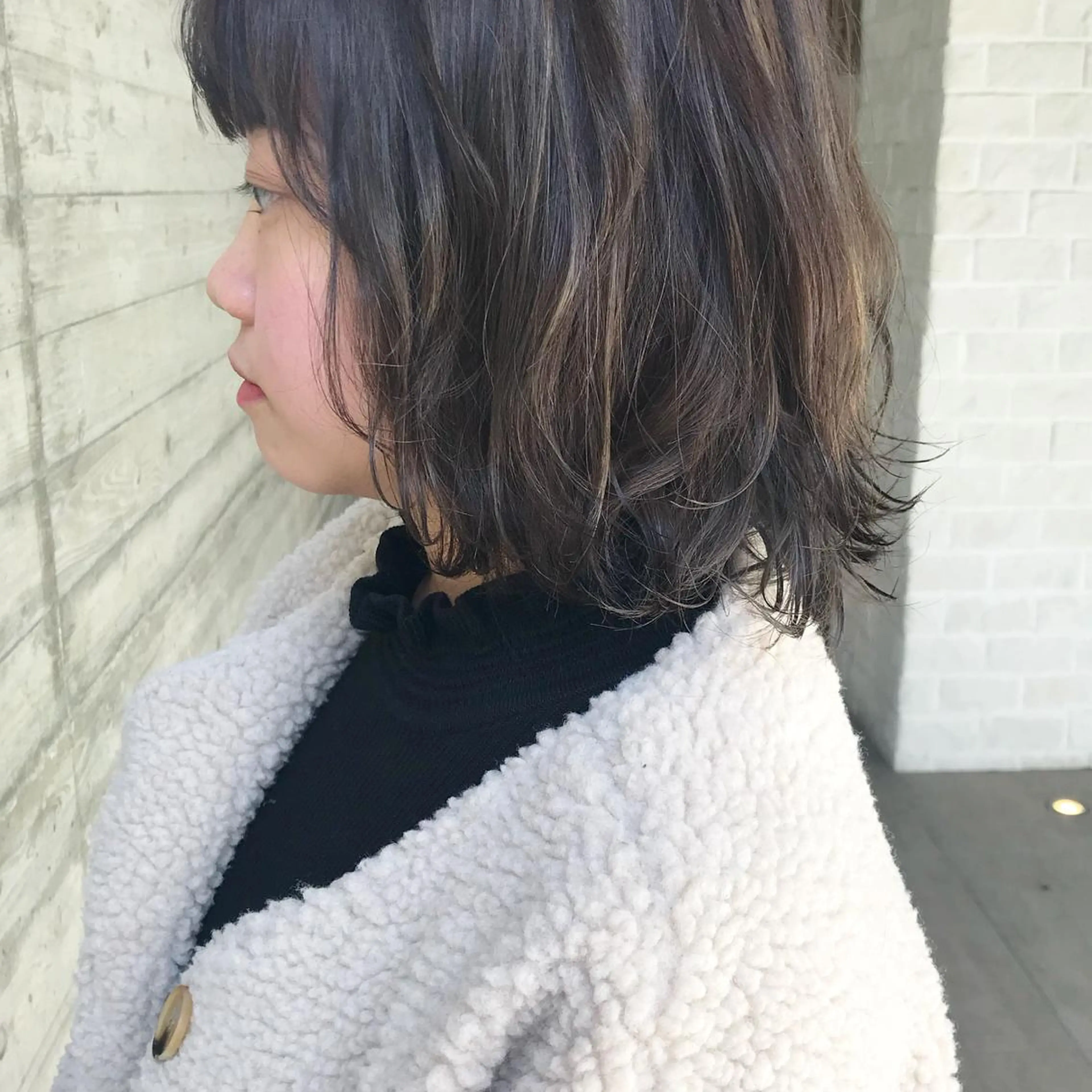 ショート カラー ハイライトカラー ハイライト Click所属・クニモトハルナ ボブ/柔らかカラーのヘアスタイル