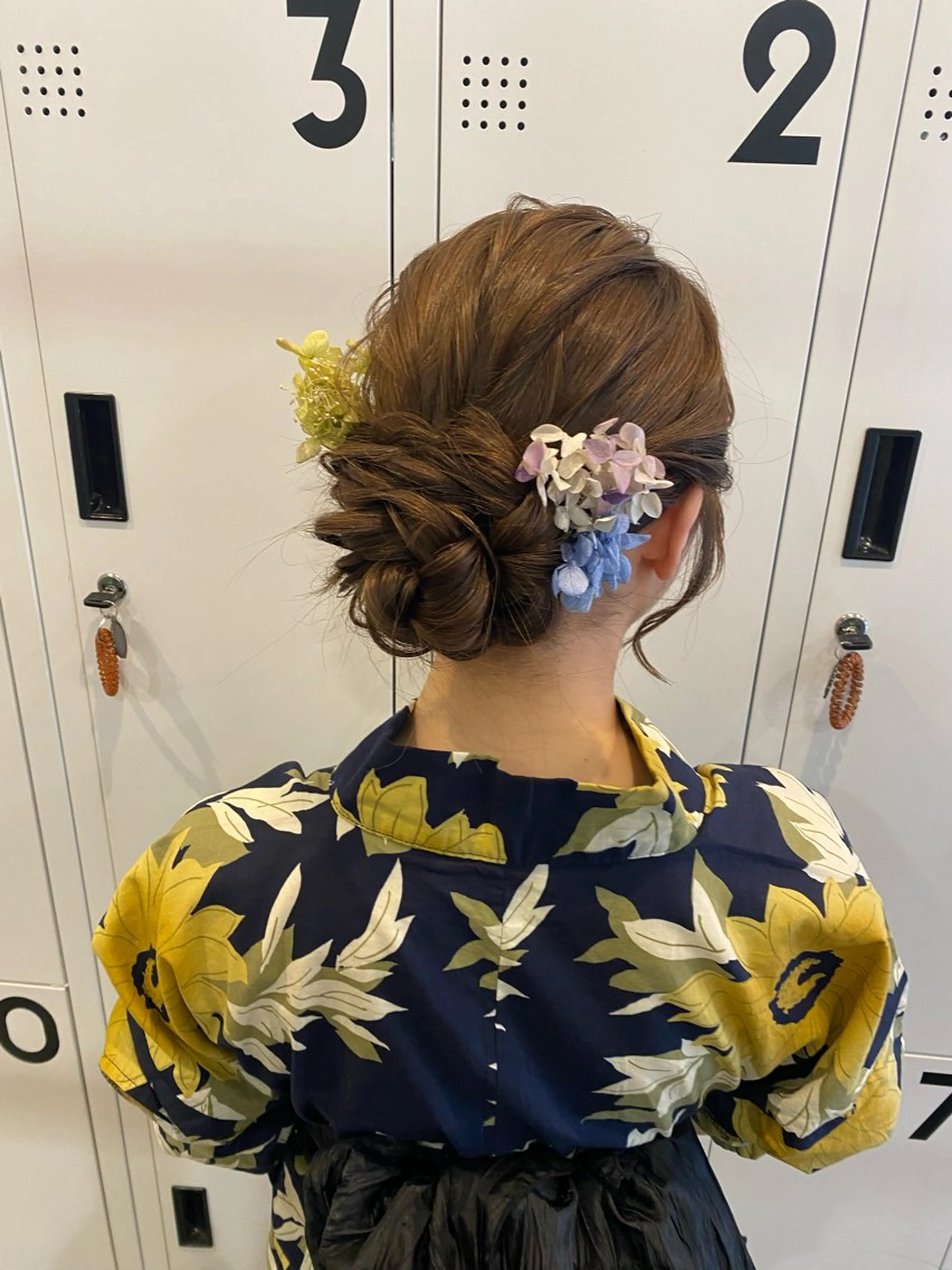 着付け 加藤 つばさのヘアスタイル