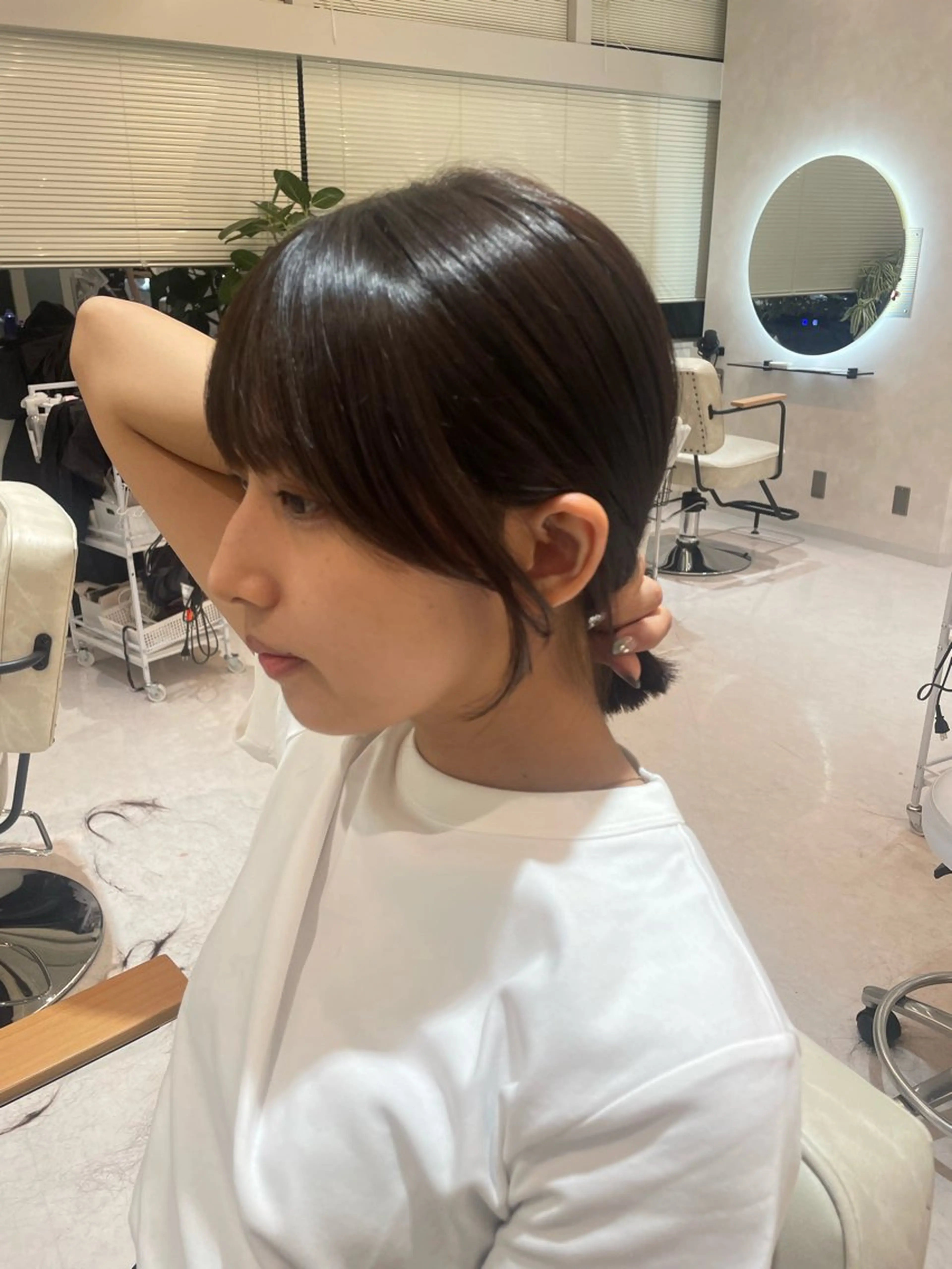 セミロング 顔周りカット 髪質改善 トリートメント enu hair所属・ショートモデル募集 エクステ専門店まりこのその他イメージ