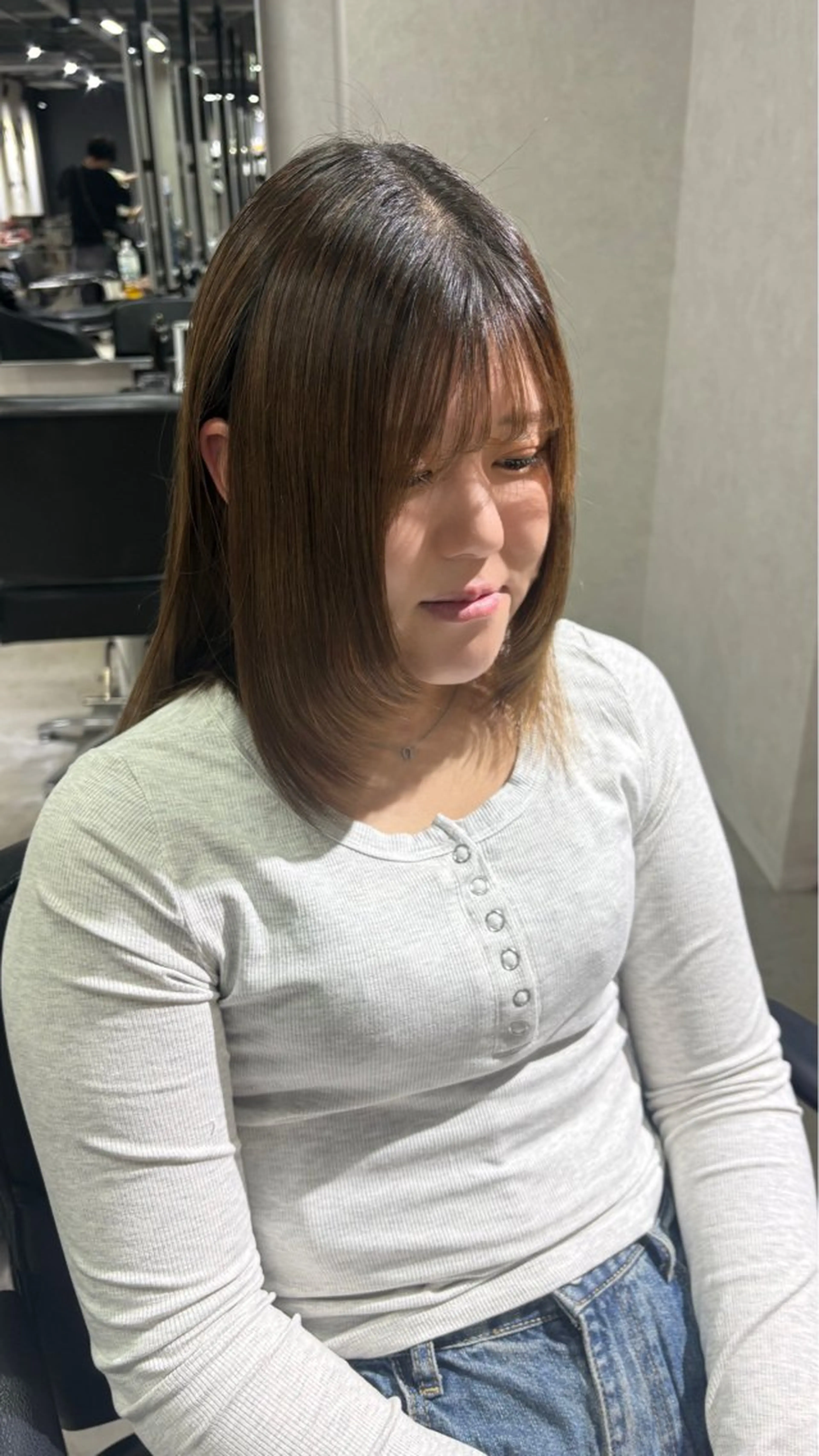 ロング カラー レイヤーカット カット デザインカラー/ハイ トーン/konomiのヘアスタイル