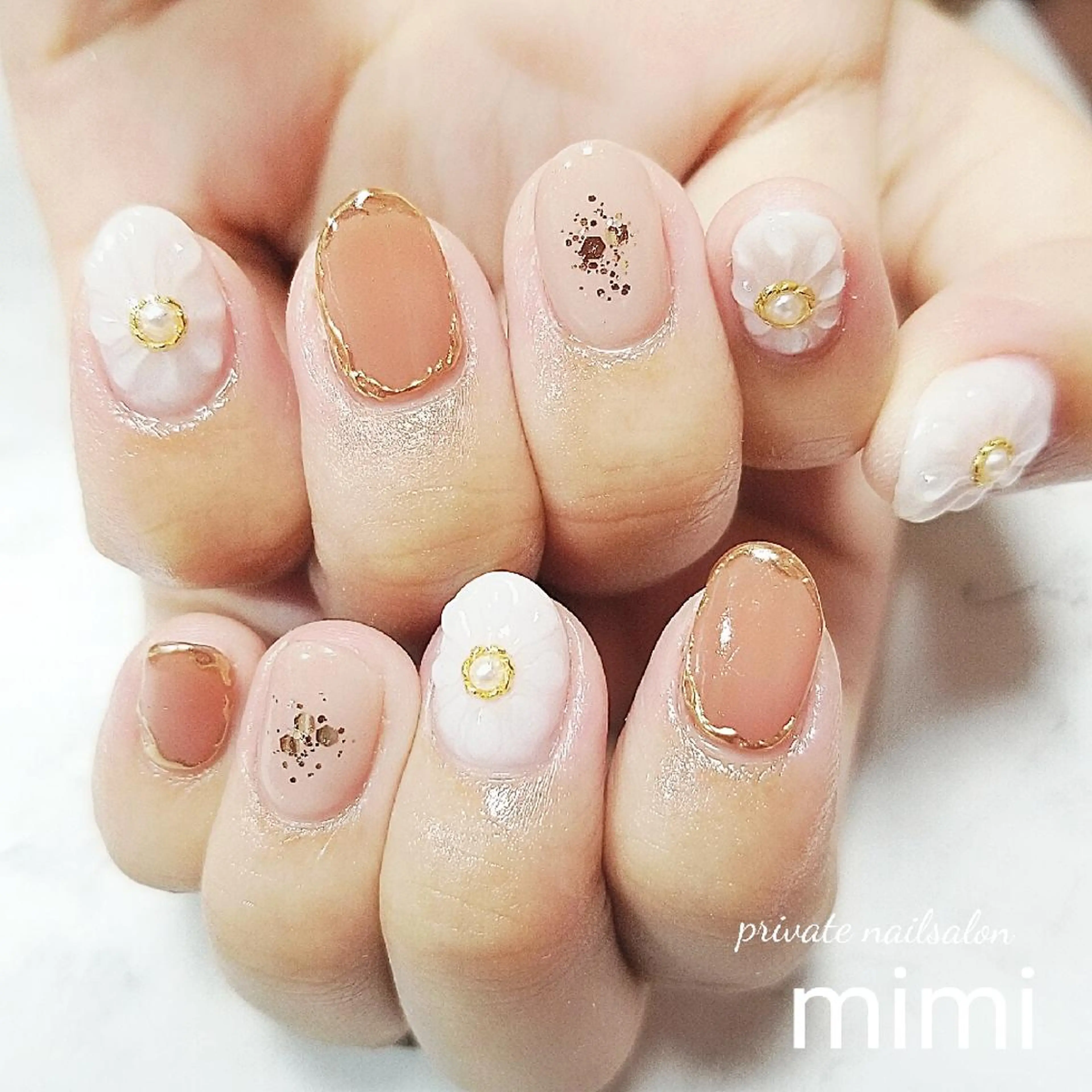 ネイル フラワーネイル ニュアンスネイル ぷっくりネイル ハンドネイル 博多ネイル ｍｉｍｉのネイルデザイン