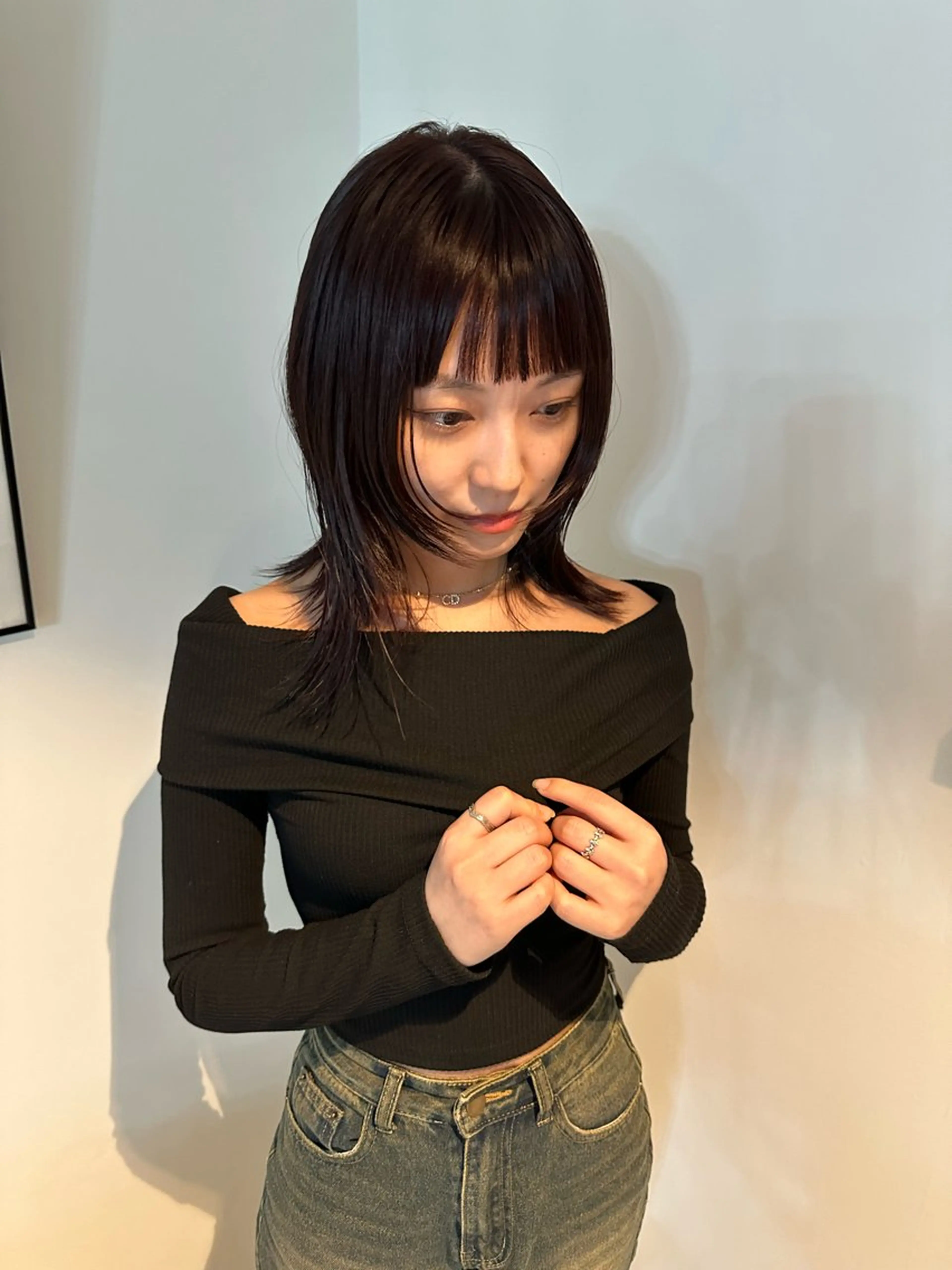 ミディアム カラー カット ヘアカラー 🎀オイダイラ モモカ🎀のヘアスタイル