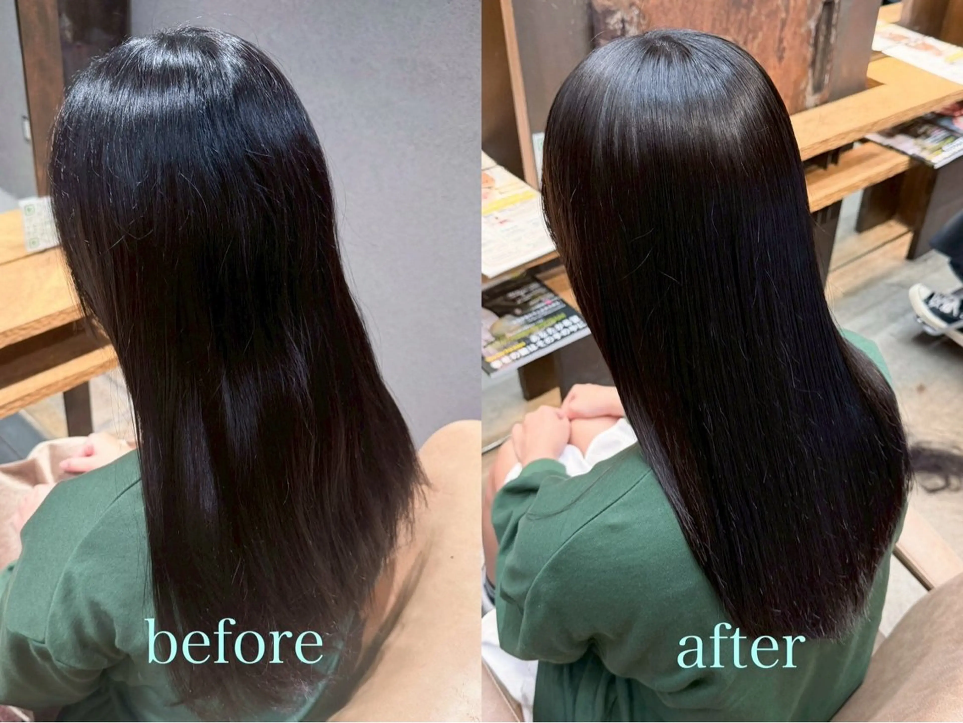 セミロング 縮毛矯正 トリートメント Lond jeloudのヘアスタイル