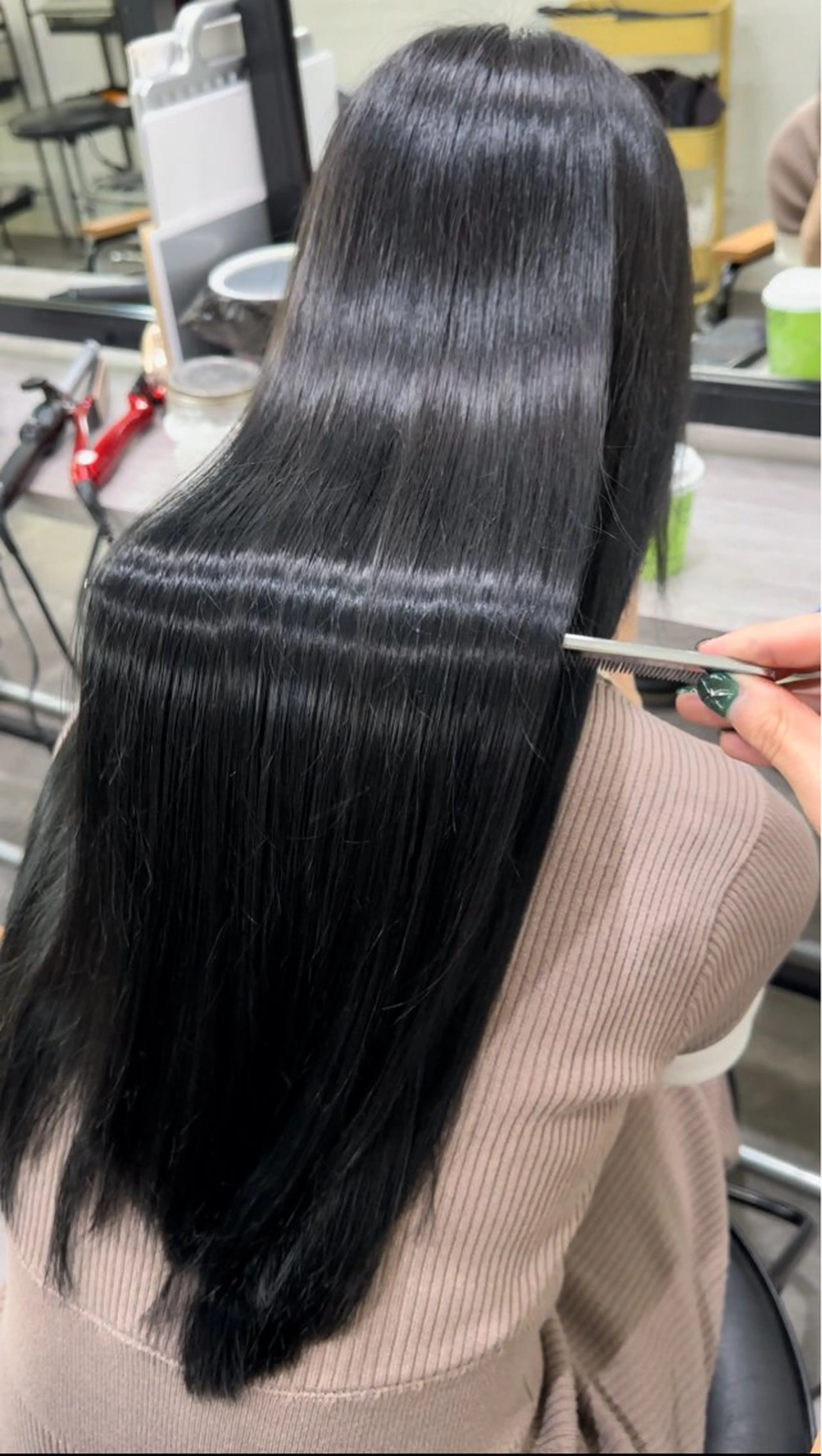 ロング 髪質改善 トリートメント 韓国ヘア/髪質改善/ レイヤー/あおし🐼のヘアスタイル