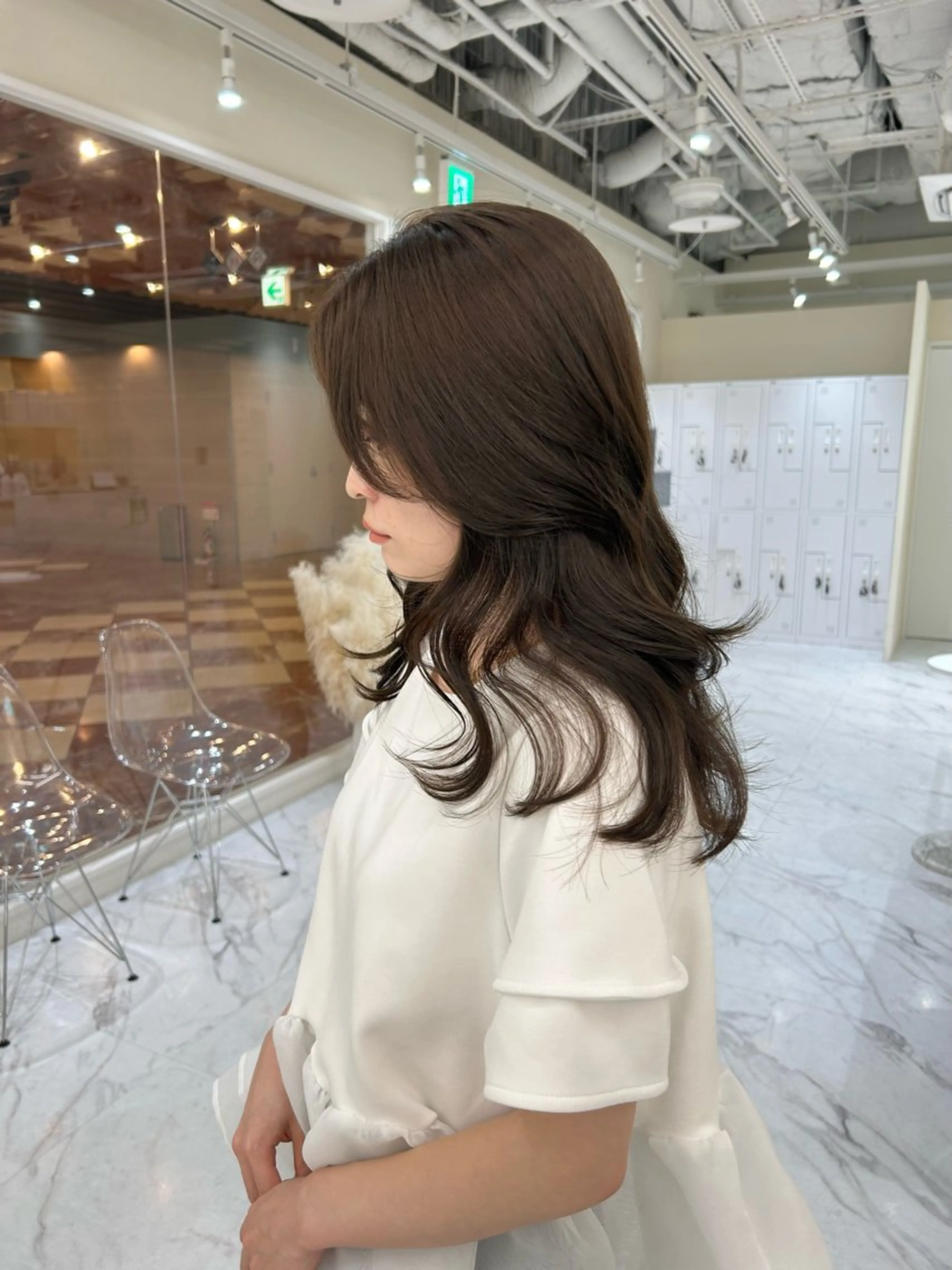 ミディアム カラー ヘアアレンジ カット ヘアカラー トリートメント maoブリーチ無し 似合わせカラーのヘアスタイル