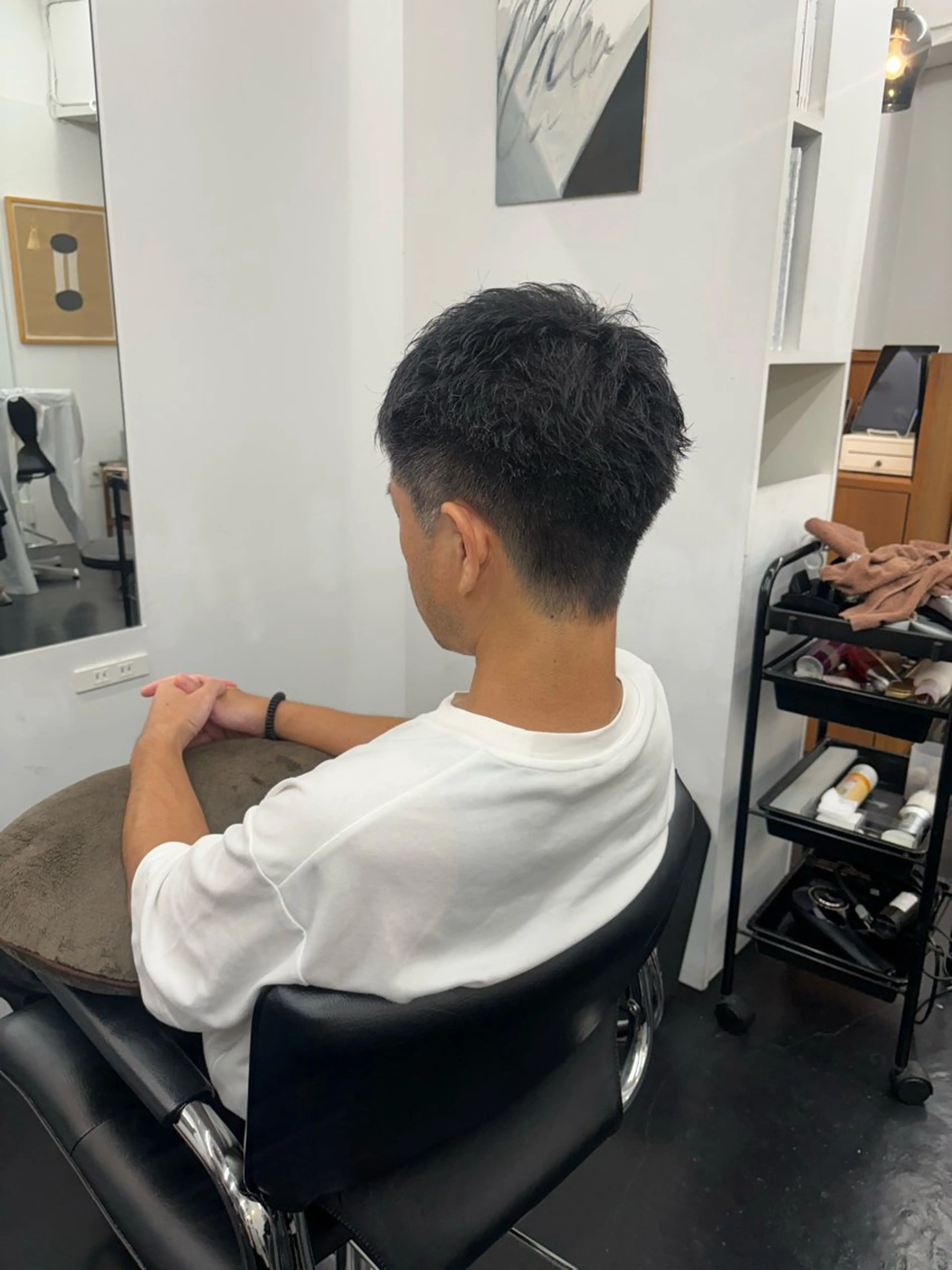 ショート メンズ アップバング カット ヤマザキ アヤメ 【シベルバレー横浜】のヘアスタイル