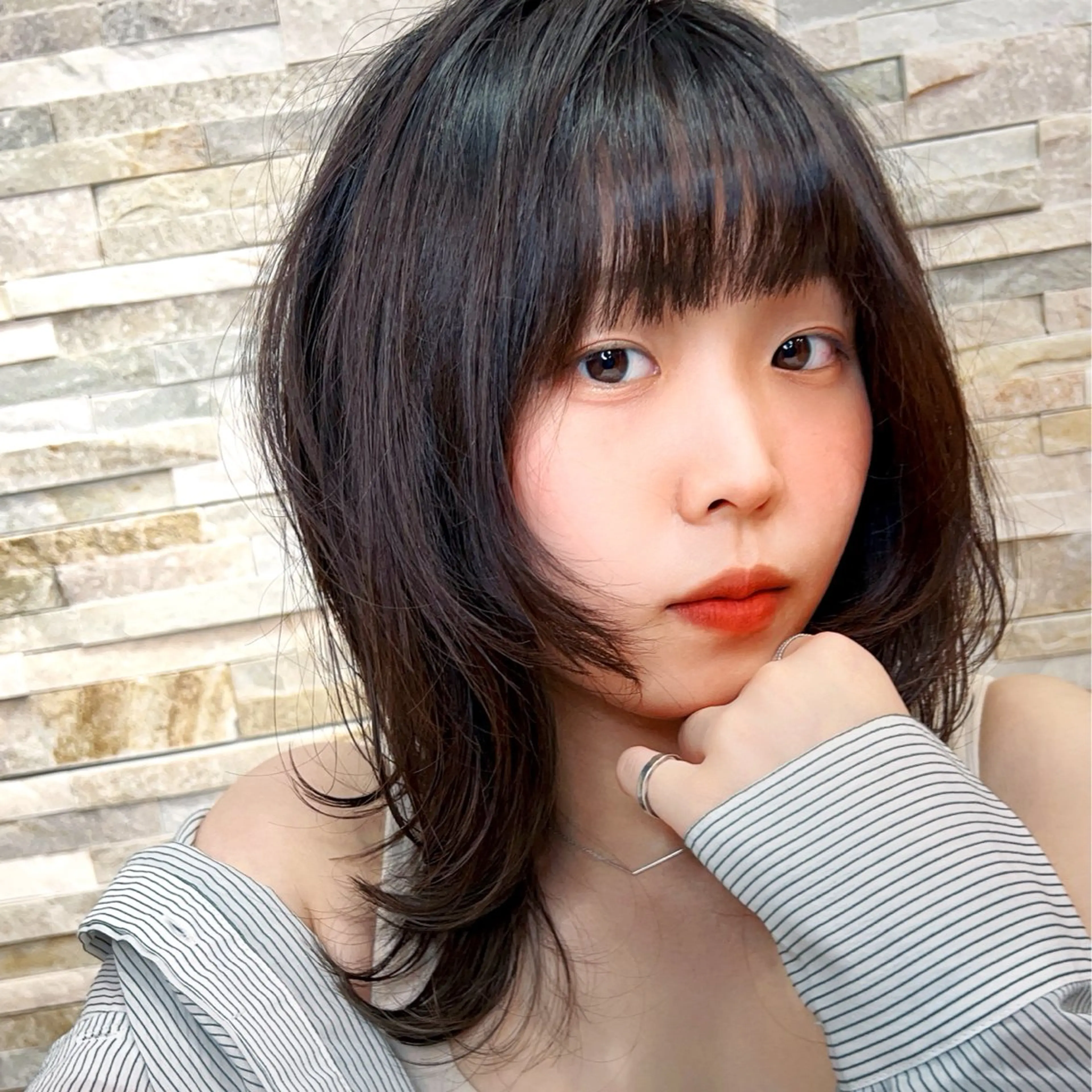 ミディアム ウルフカット familiar BOND所属・佐々木陸斗 ショート&メンズのヘアスタイル