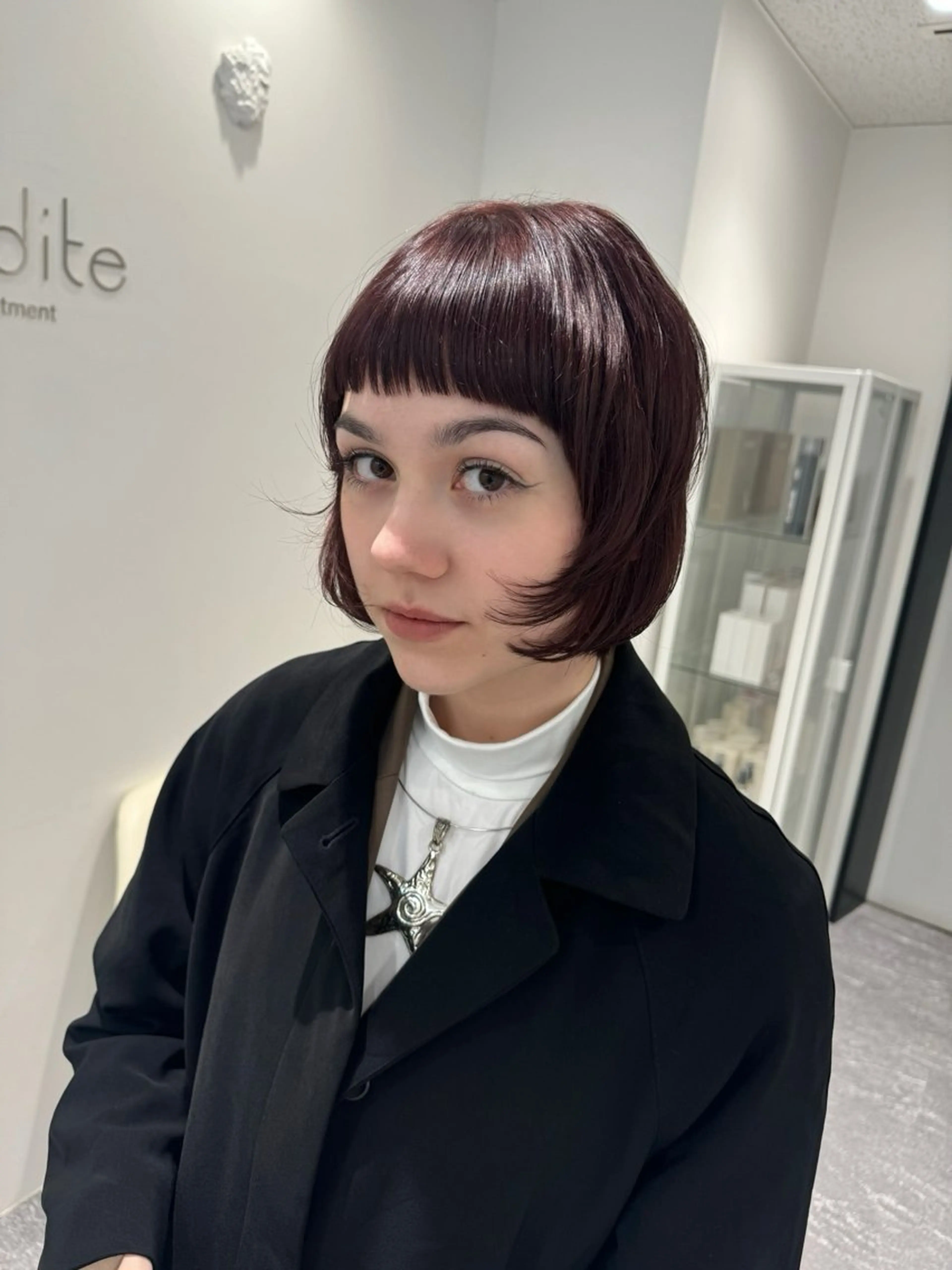 ショート ショートレイヤー レイヤーカット ショートヘア カット ヘアカラー トリートメント 柔らかい透明感カラー 🎀maria🎀のヘアスタイル