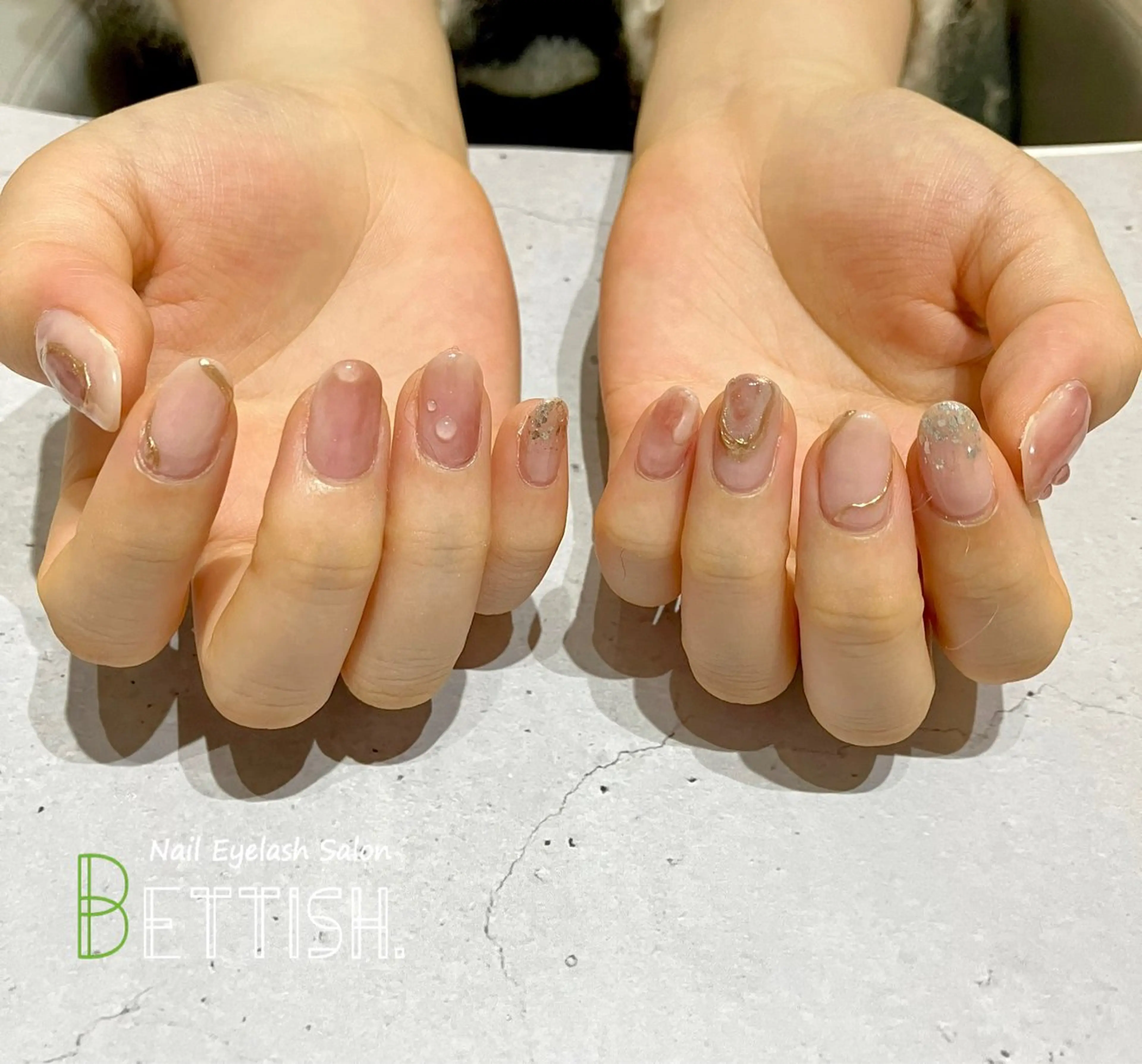 ネイル 持ち込み ニュアンスネイル ピンク ハンドネイル BETTISH. KUMIKO☺︎︎のネイルデザイン