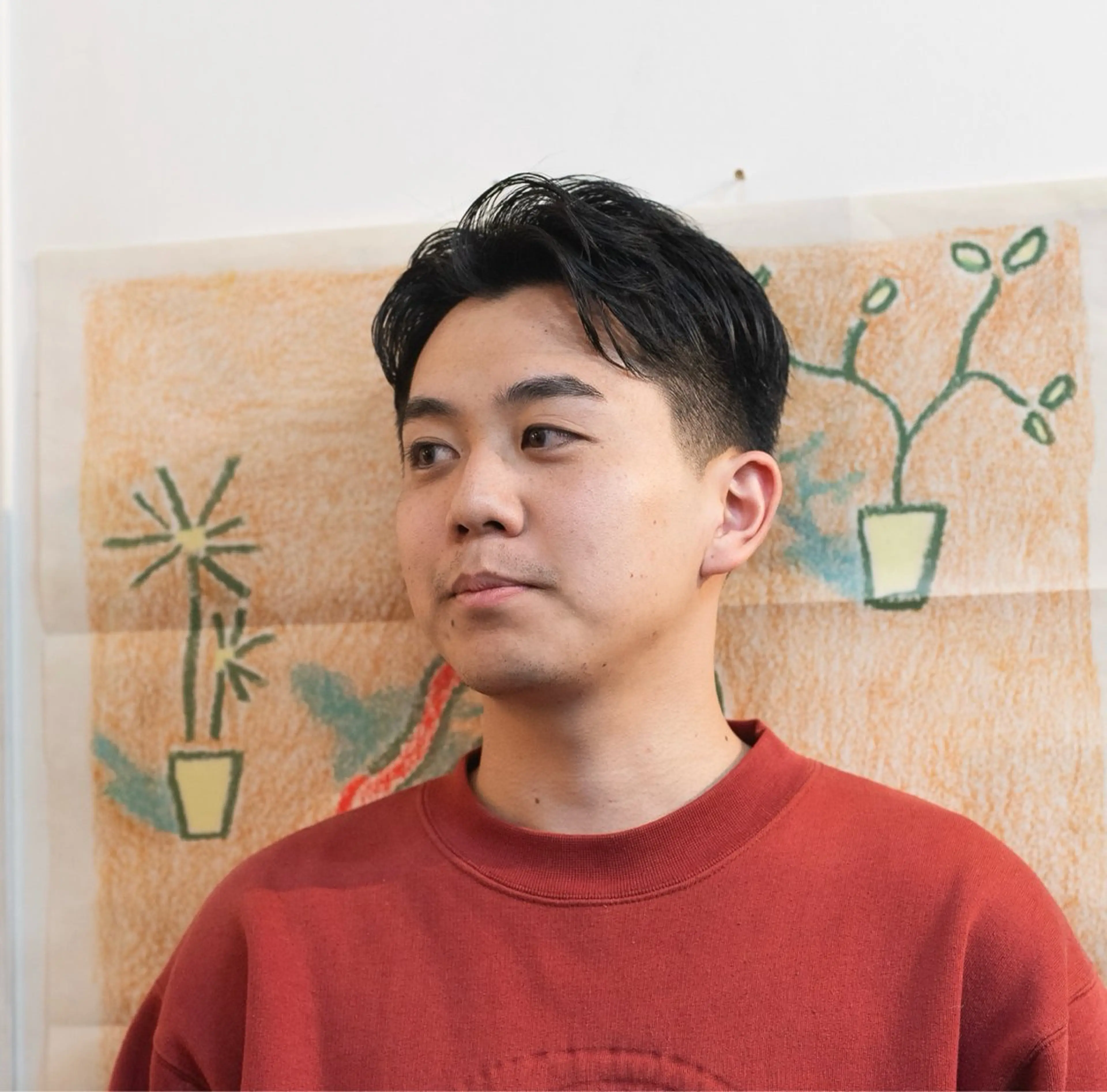 ショート カラー パーマ メンズ センターパート カット 🔗メンズサロン🔗 Kieのヘアスタイル