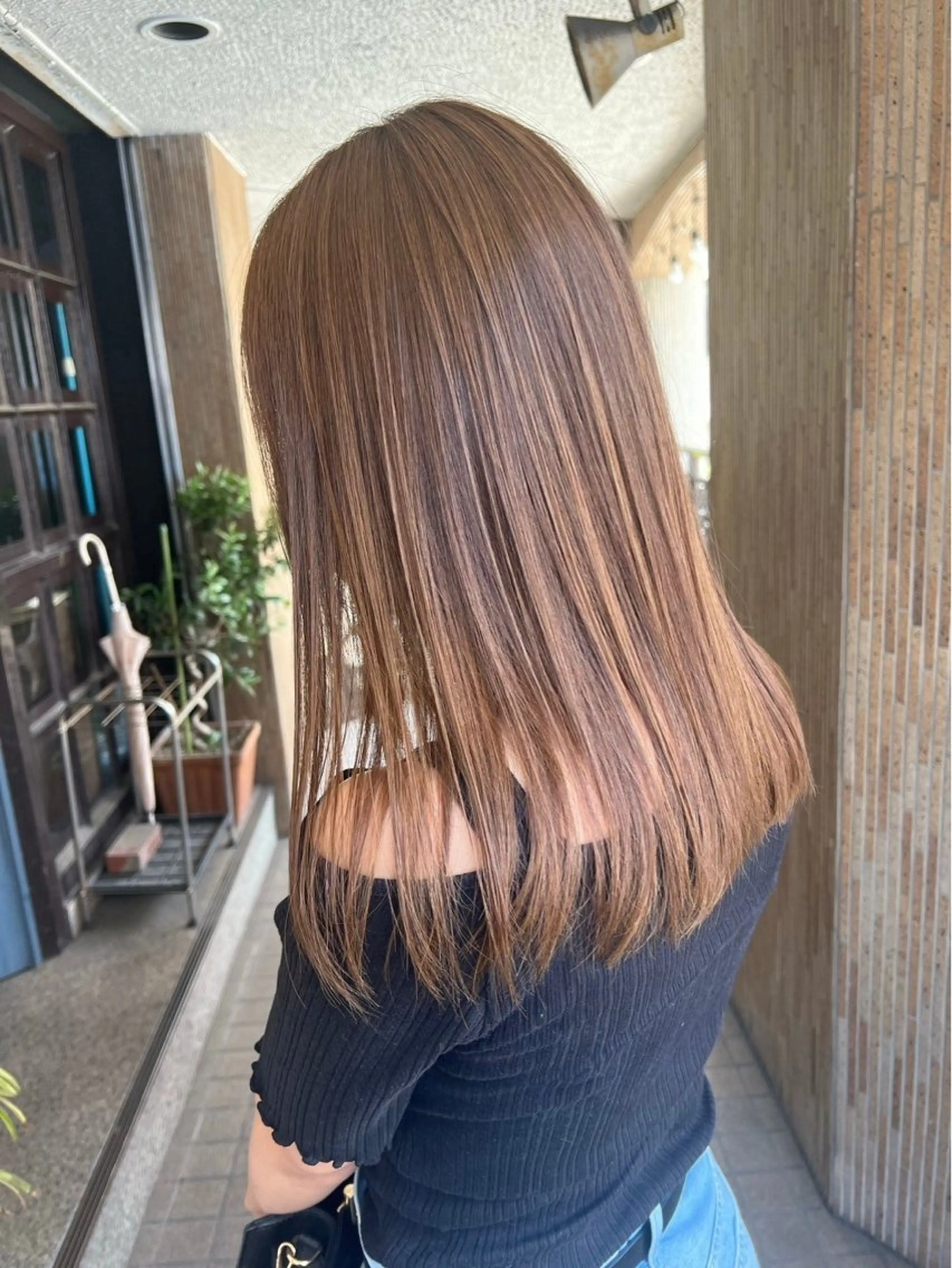 ロング パーマ 髪質改善 縮毛矯正 Gain所属・リク/韓国風/レイヤ ー／ボブ／ショートのヘアスタイル