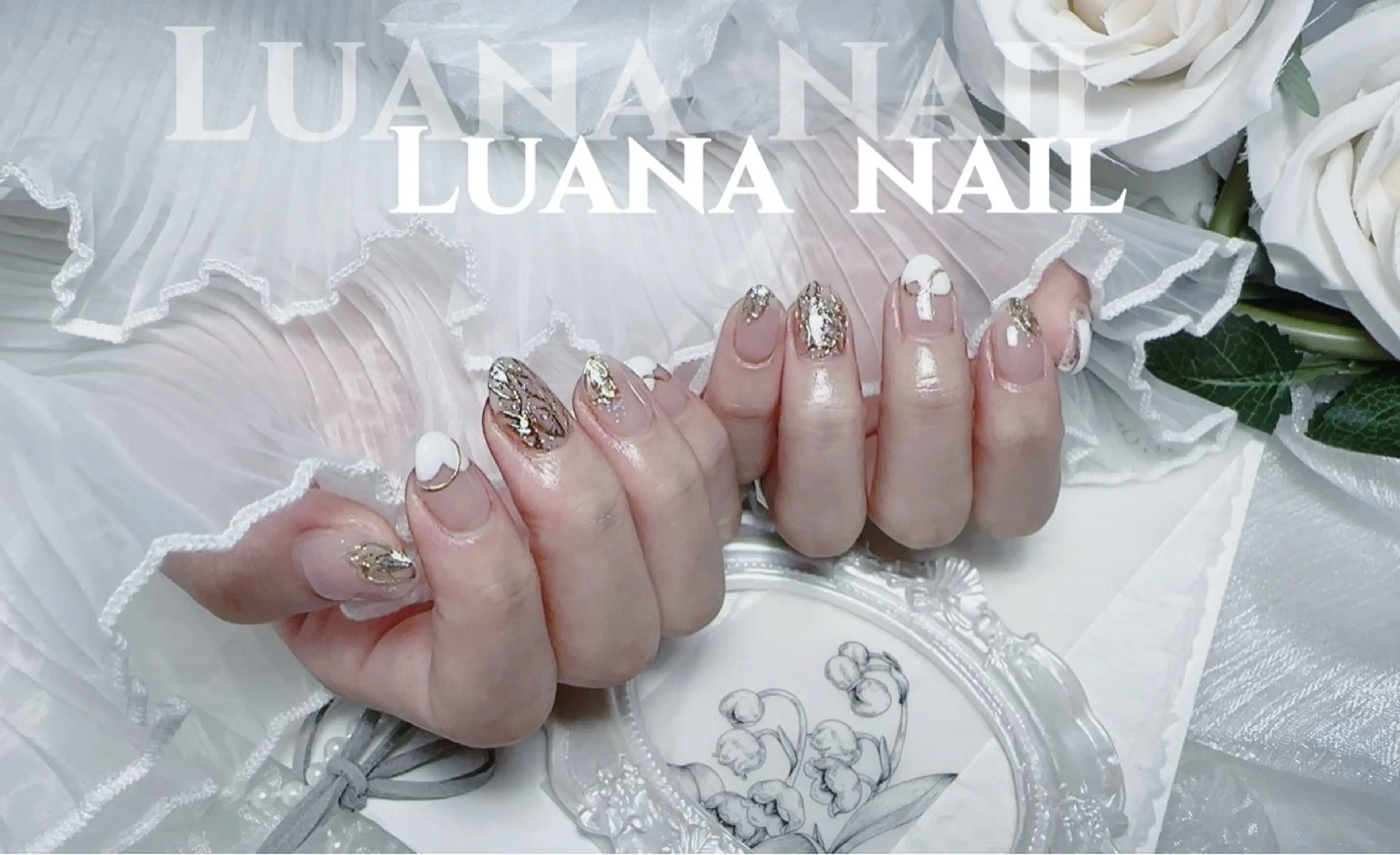 ネイル フラッシュネイル フレンチネイル ジェルネイル 韓国ネイル マグネットネイル ハンドネイル ルアナネイルサロン所属・ルアナネイル サロンのネイルデザイン