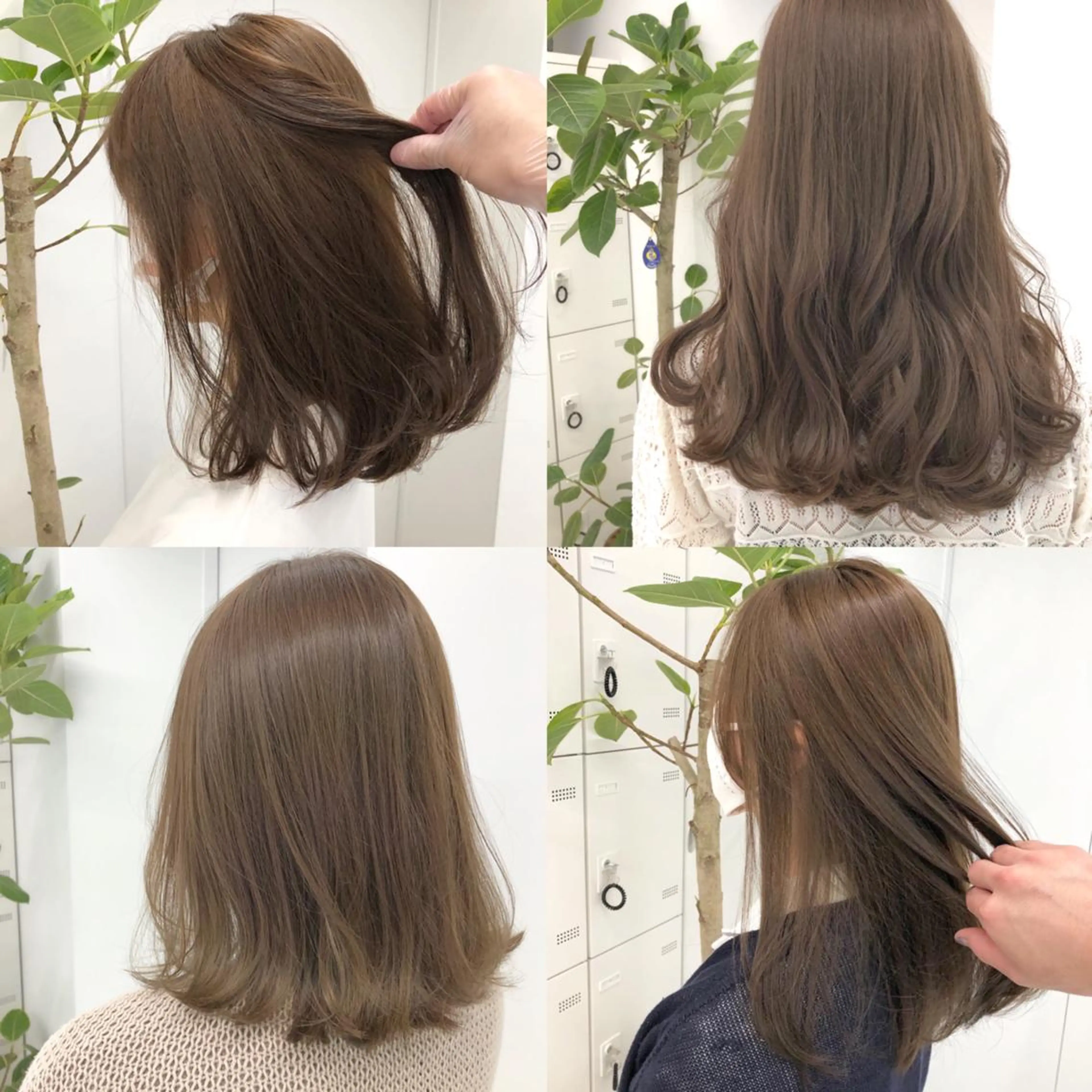 ミディアム カラー 韓国レイヤー 似合わせカラーのヘアスタイル