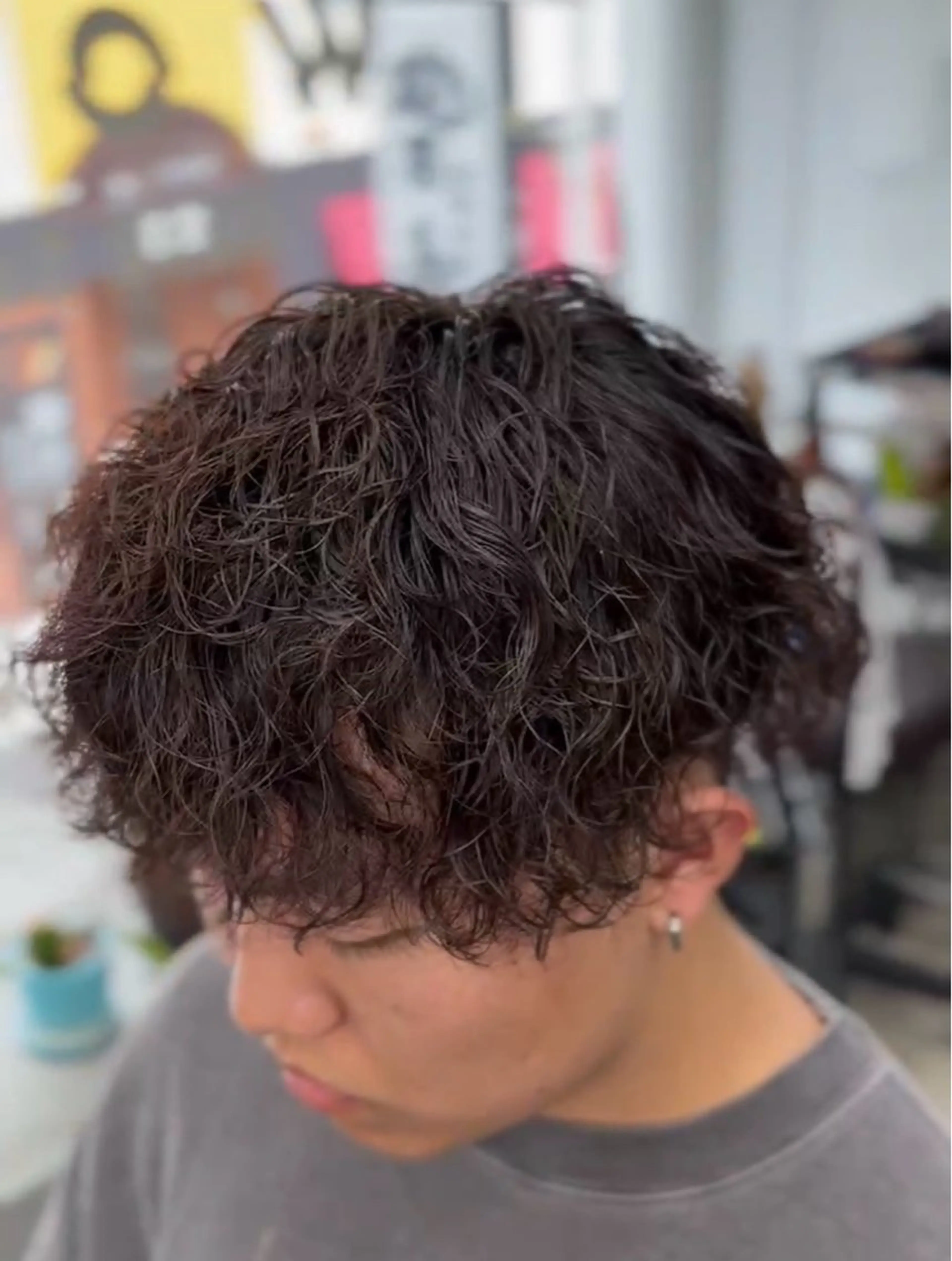 ショート パーマ メンズ カット パーマ メンズ専門サロン wokeのヘアスタイル