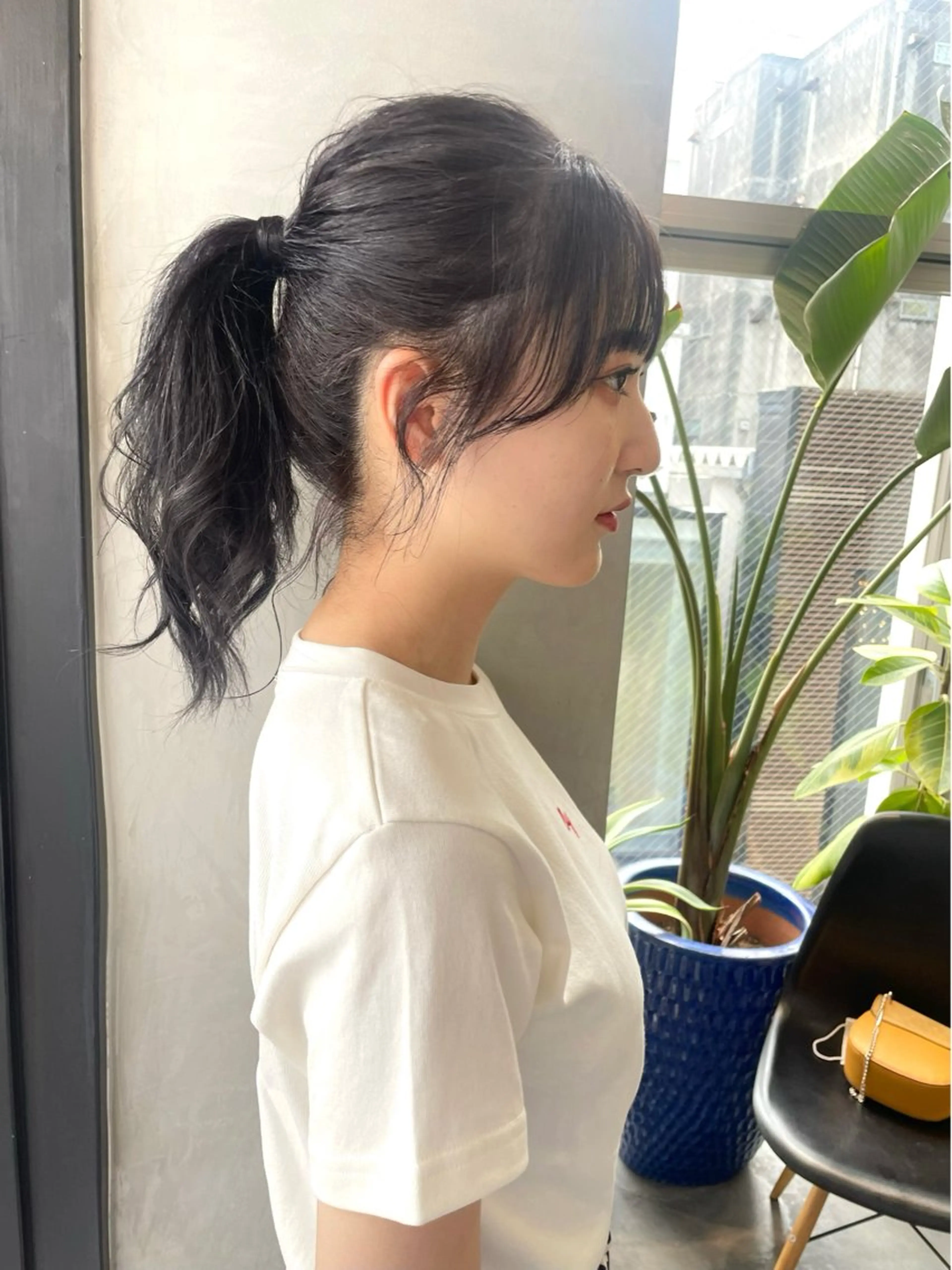 セミロング カラー Yuna/ブリーチ なしベージュのヘアスタイル