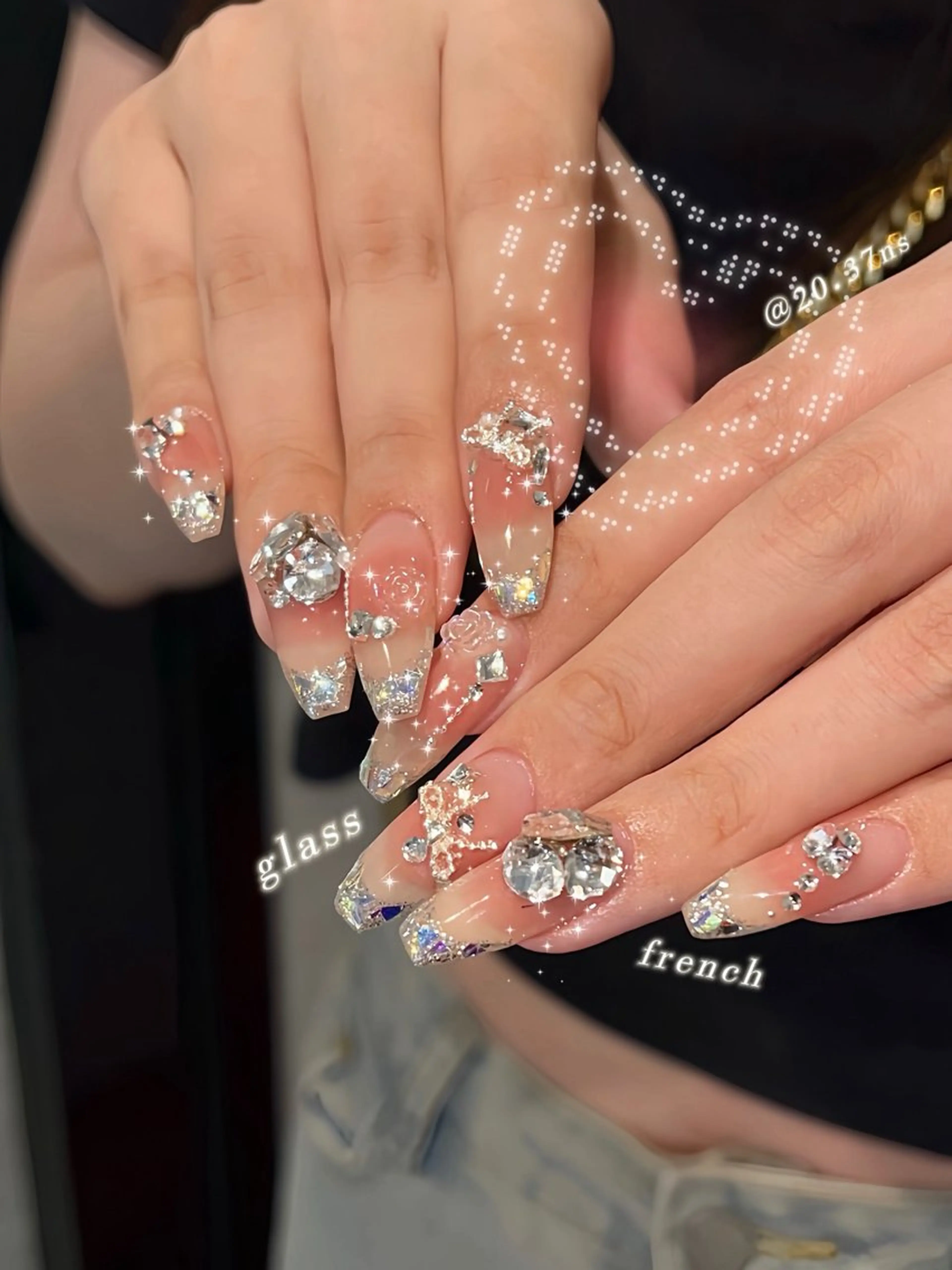 ネイル 長さ出し ネイルチップ Sota Nahoのネイルデザイン