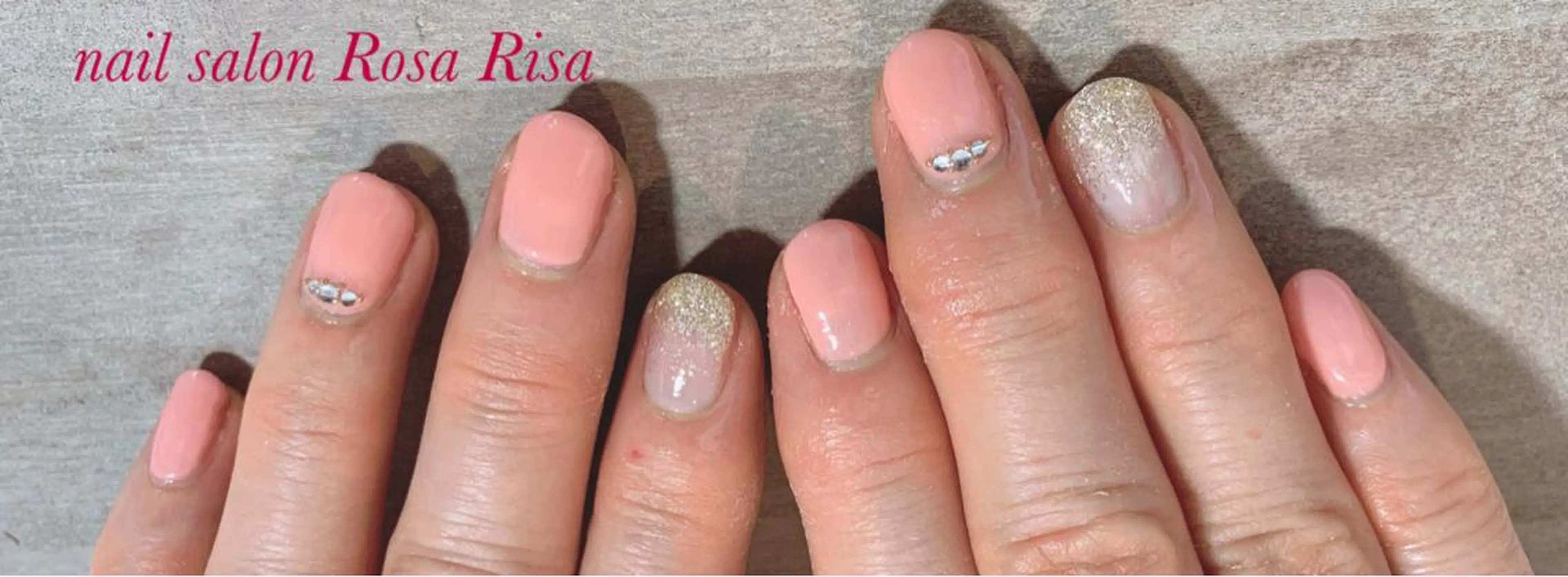 ショート ネイル オレンジ パステルネイル ネイルスタジオ シェイクユアハンズのネイルデザイン